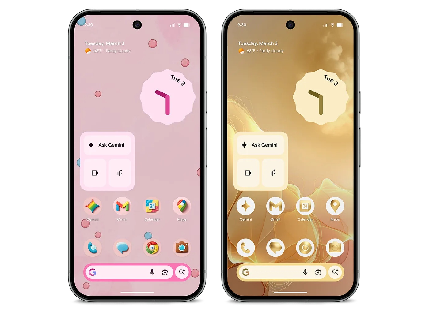 Google Pixel Drop di marzo 2026 - Temi Spongebob e icone IA