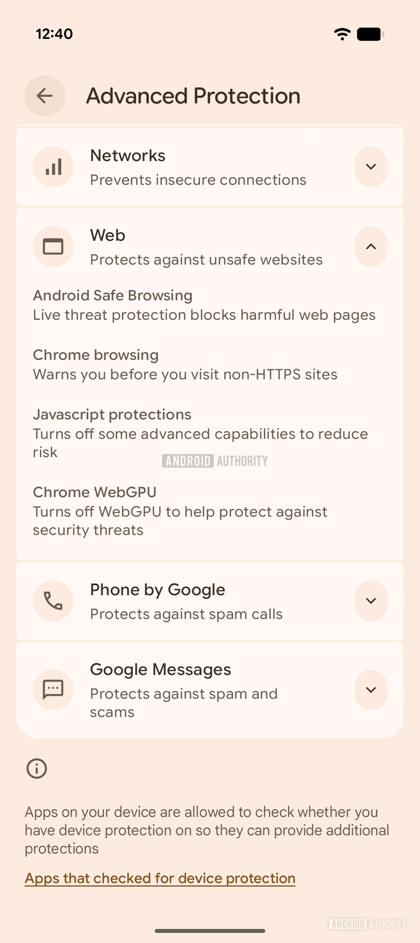 Google Play Services v26.10.31 beta - Protezione Avanzata - WebGPU AA