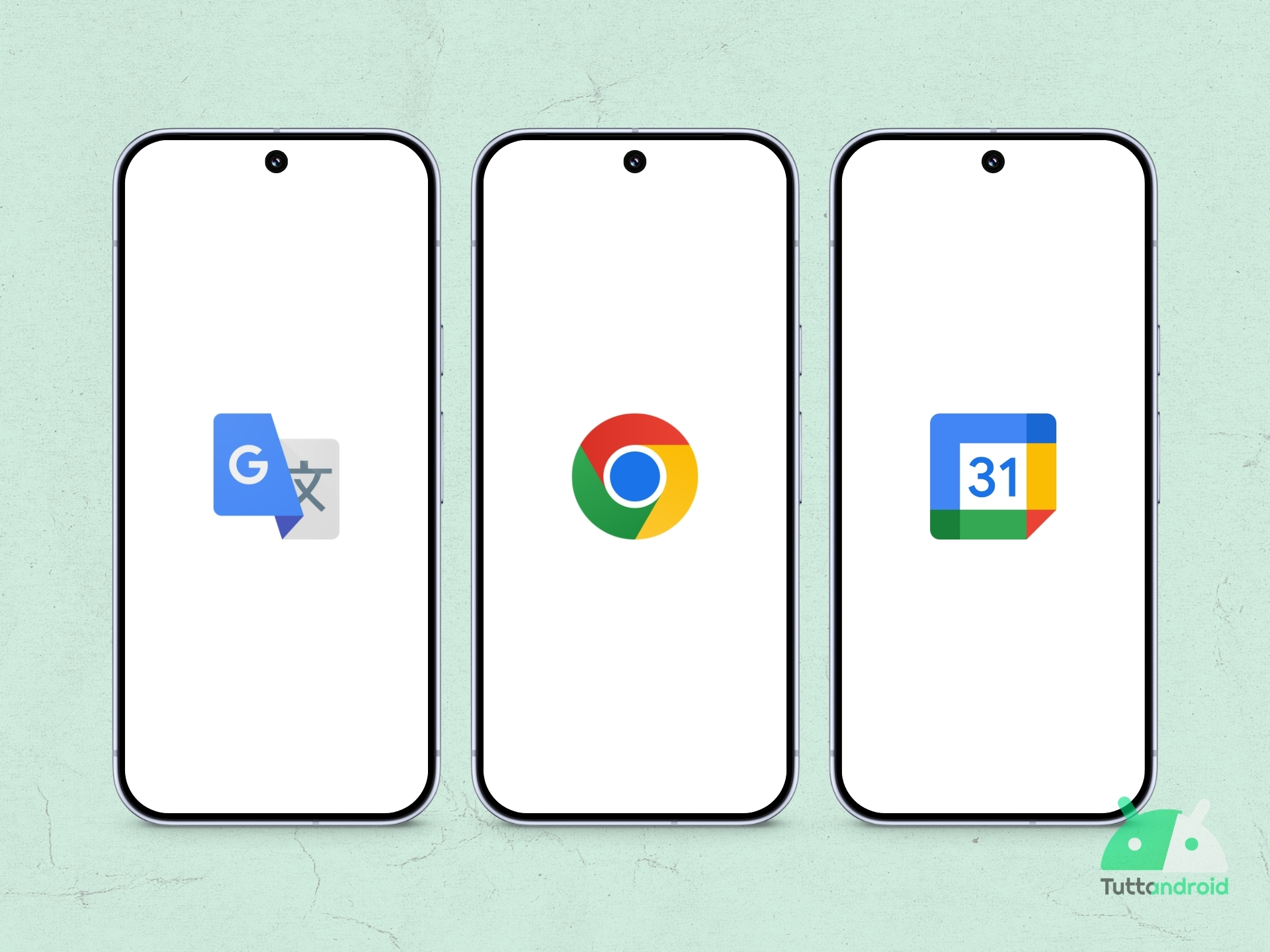 Google Traduttore - Google Chrome - Google Calendar - logo hero tta