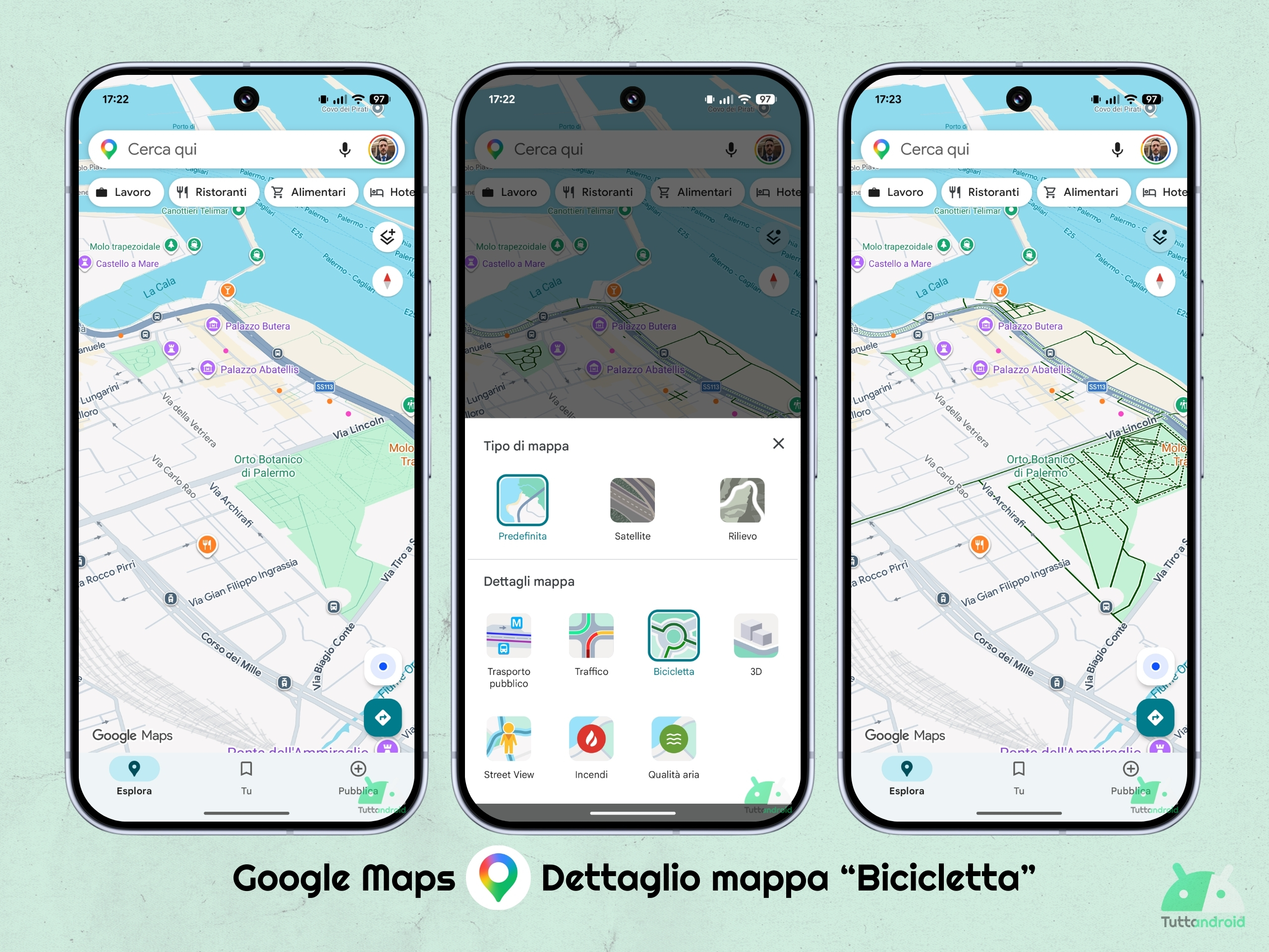 Google maps v26.11.06 - Dettaglio mappa Bicicletta