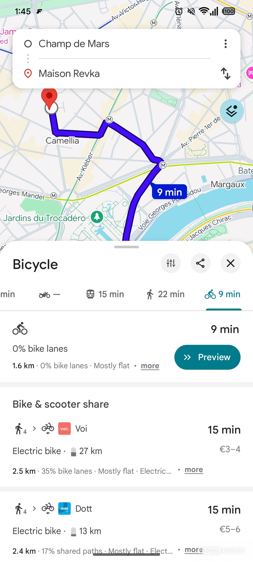 Google maps v26.11.06 - Panoramica percorso in bicicletta in arrivo AA