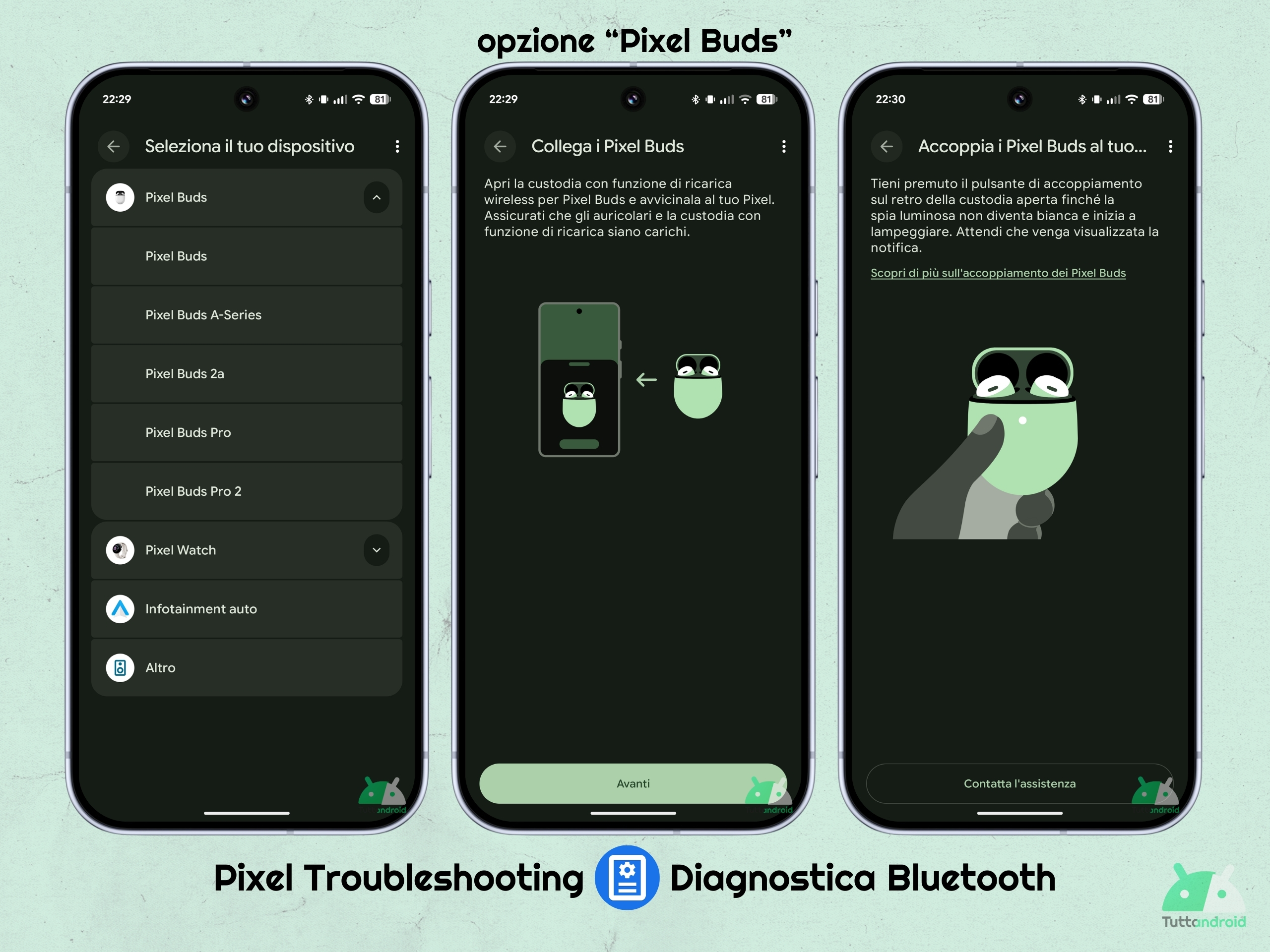 Pixel Troubleshooting v1.0.881271863 - Diagnostica Bluetooth per le Google Pixel Buds