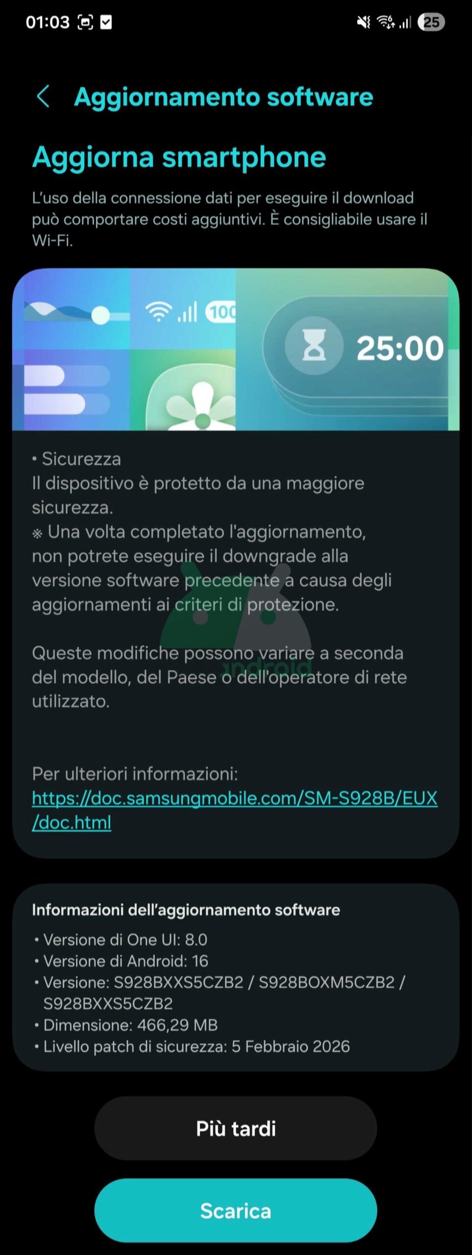 aggiornamento Samsung Galaxy S24 Ultra patch di sicurezza di febbraio 2026