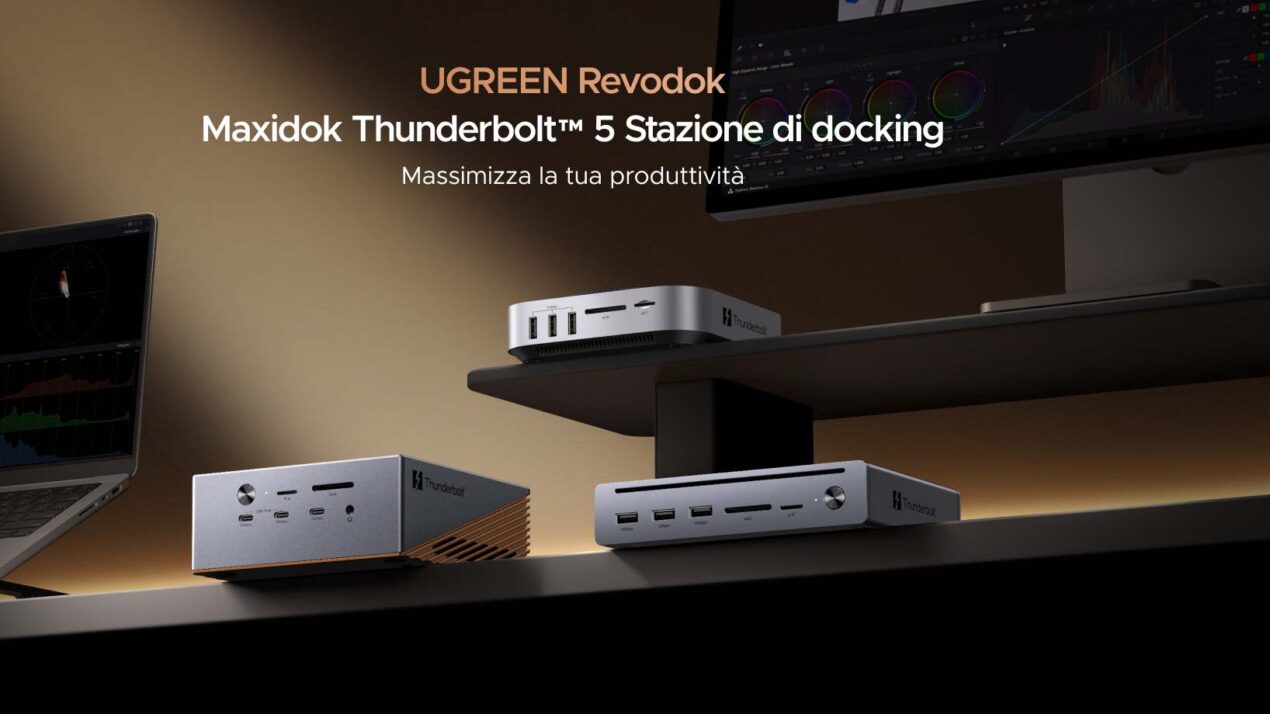 UGREEN lancia la linea Maxidok, tre docking station Thunderbolt 5 per diverse esigenze