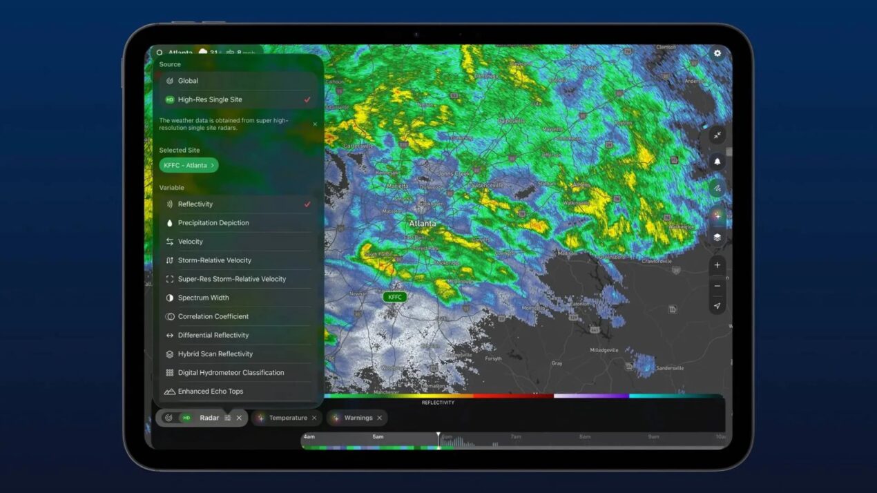 Storm Radar, l'app meteo di The Weather Company con assistente AI, sta per arrivare su Android