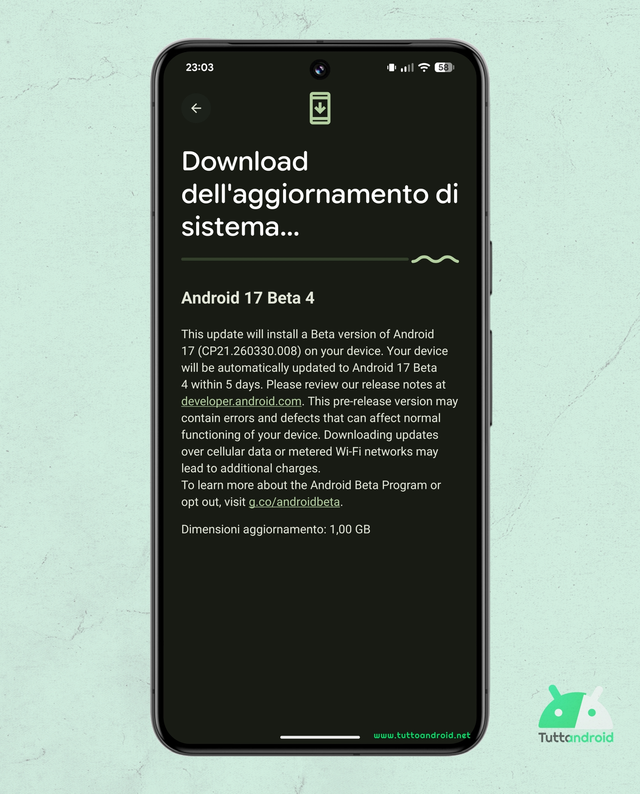Android 17 - Beta 4 - Google Pixel 8 Pro tta