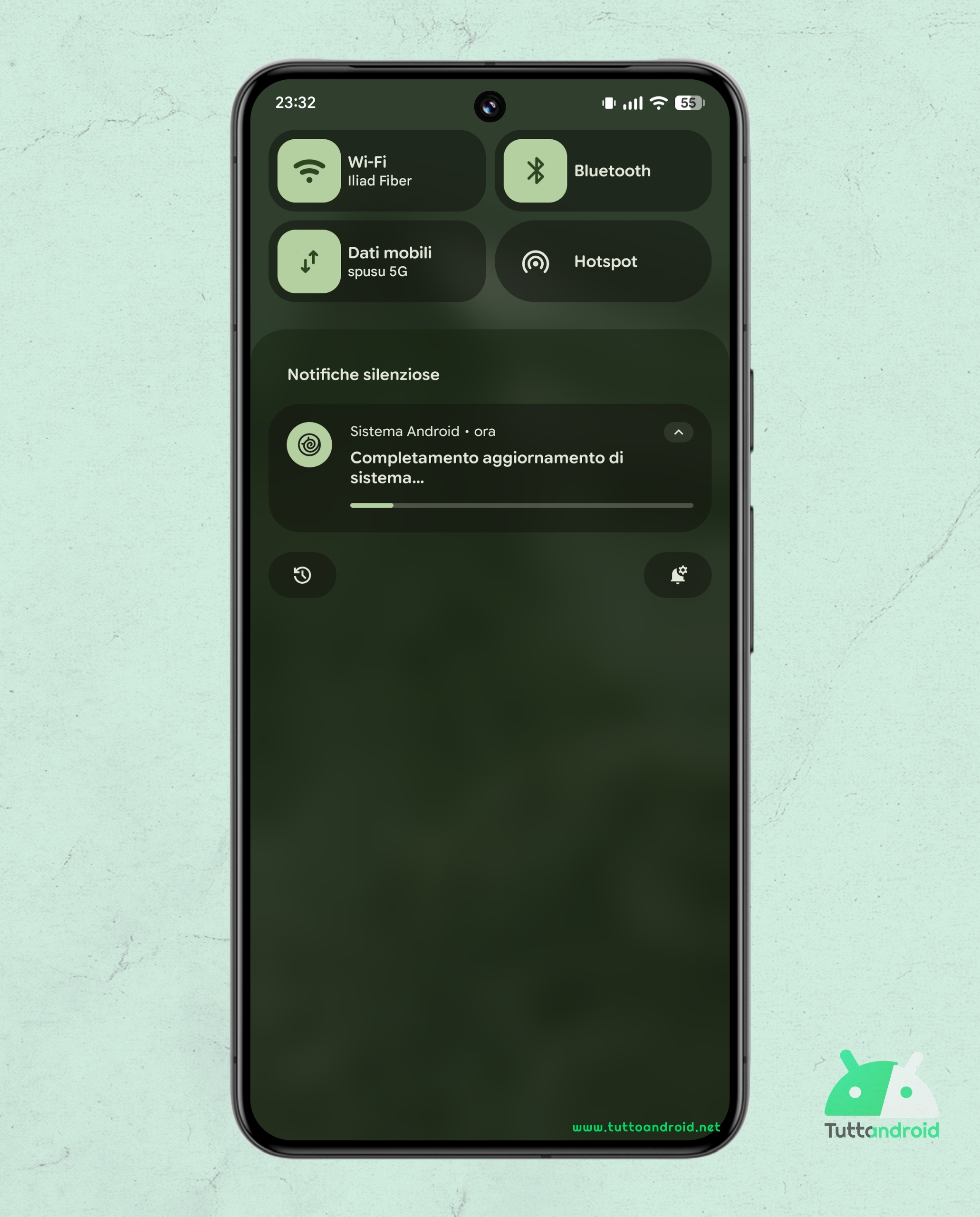 Android 17 - Beta 4 - Icona delle notifiche di sistema