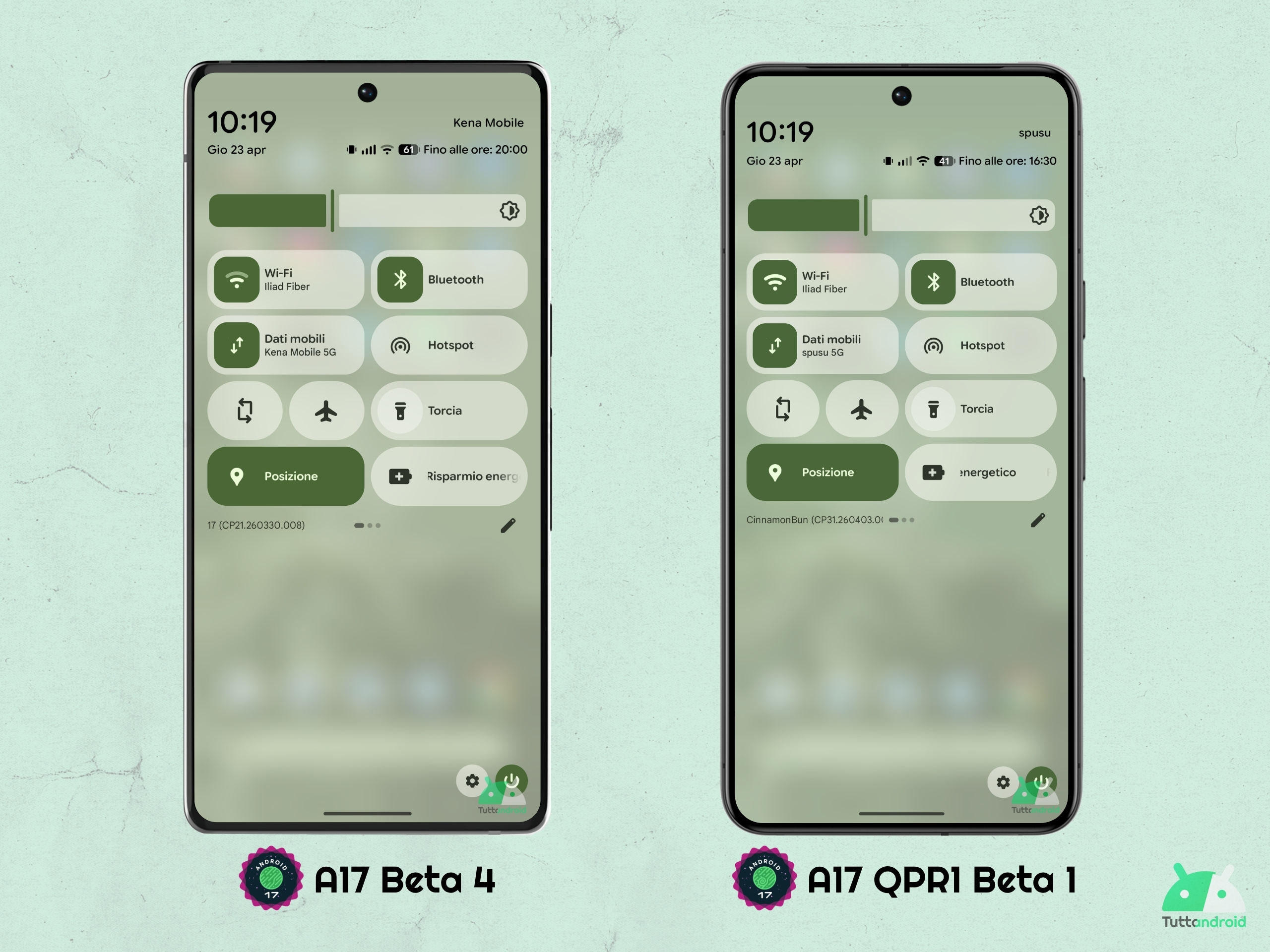 Android 17 QPR1 - Beta 1 - Torna CinnamonBun
