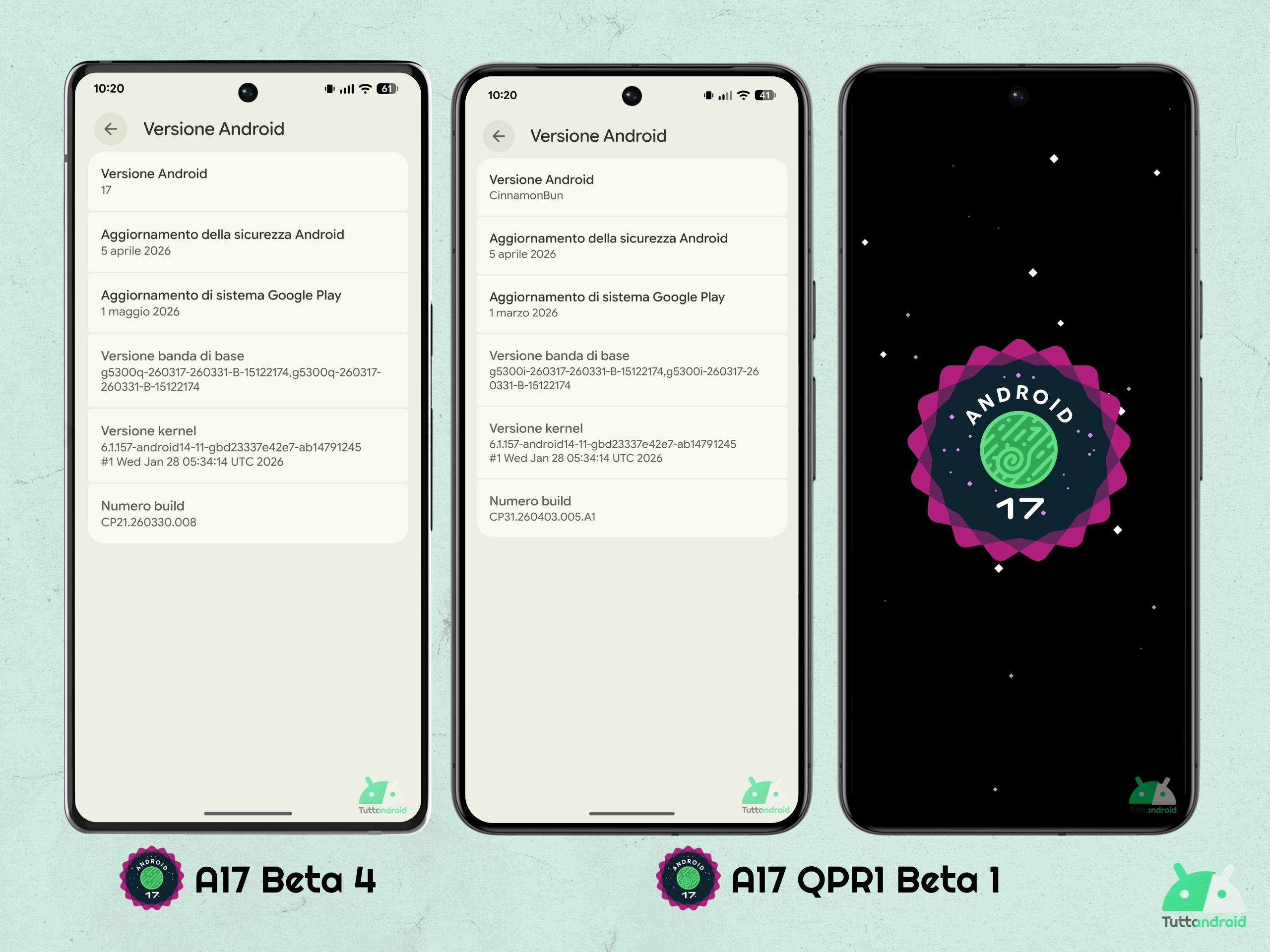 Android 17 QPR1 - Beta 1 - Torna CinnamonBun