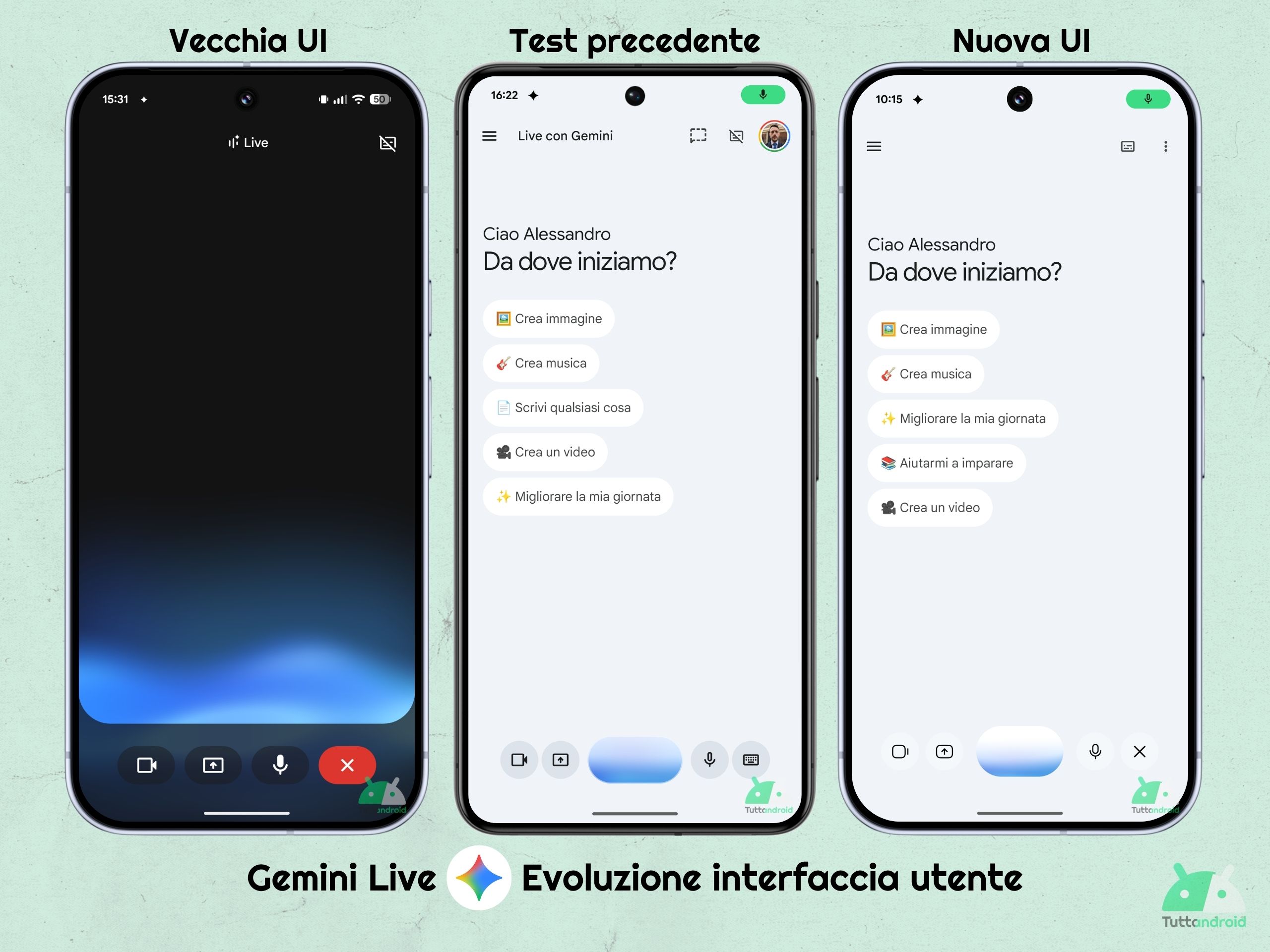 App Google v17.18.22 beta - Gemini Live - Evoluzione UI