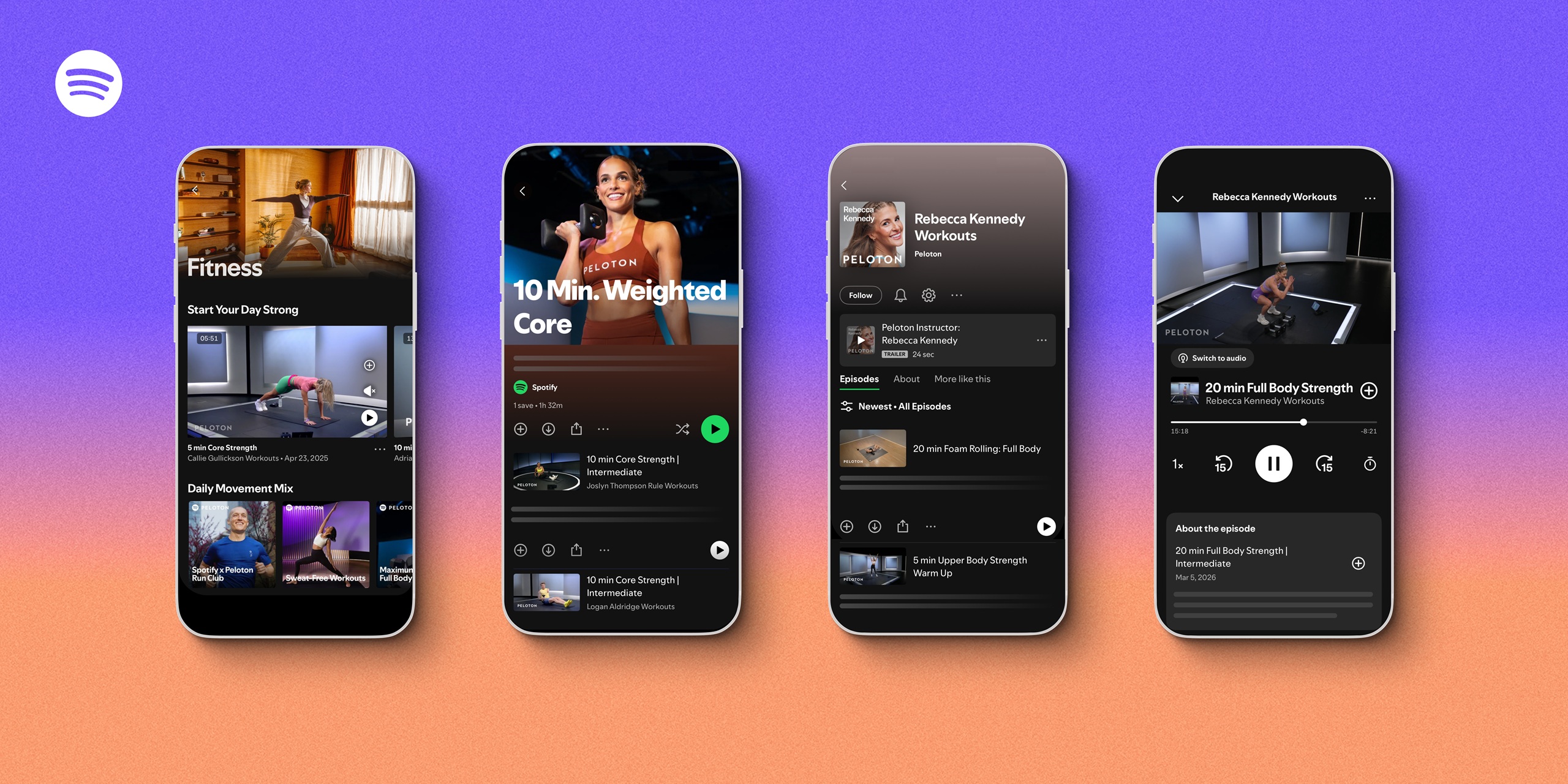 Fitness With Spotify product header