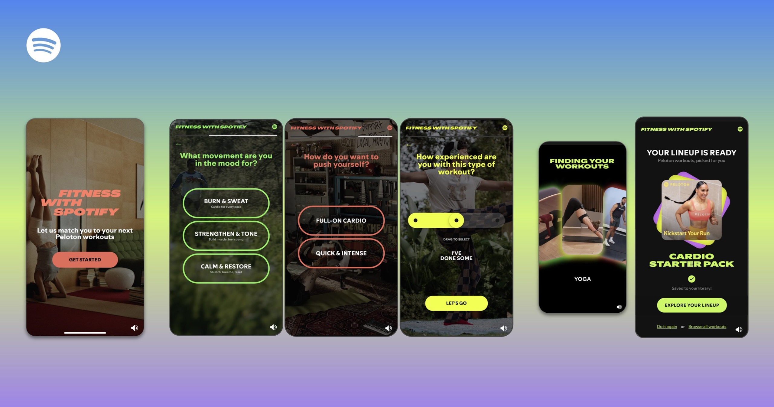 Fitness With Spotify product onboarding