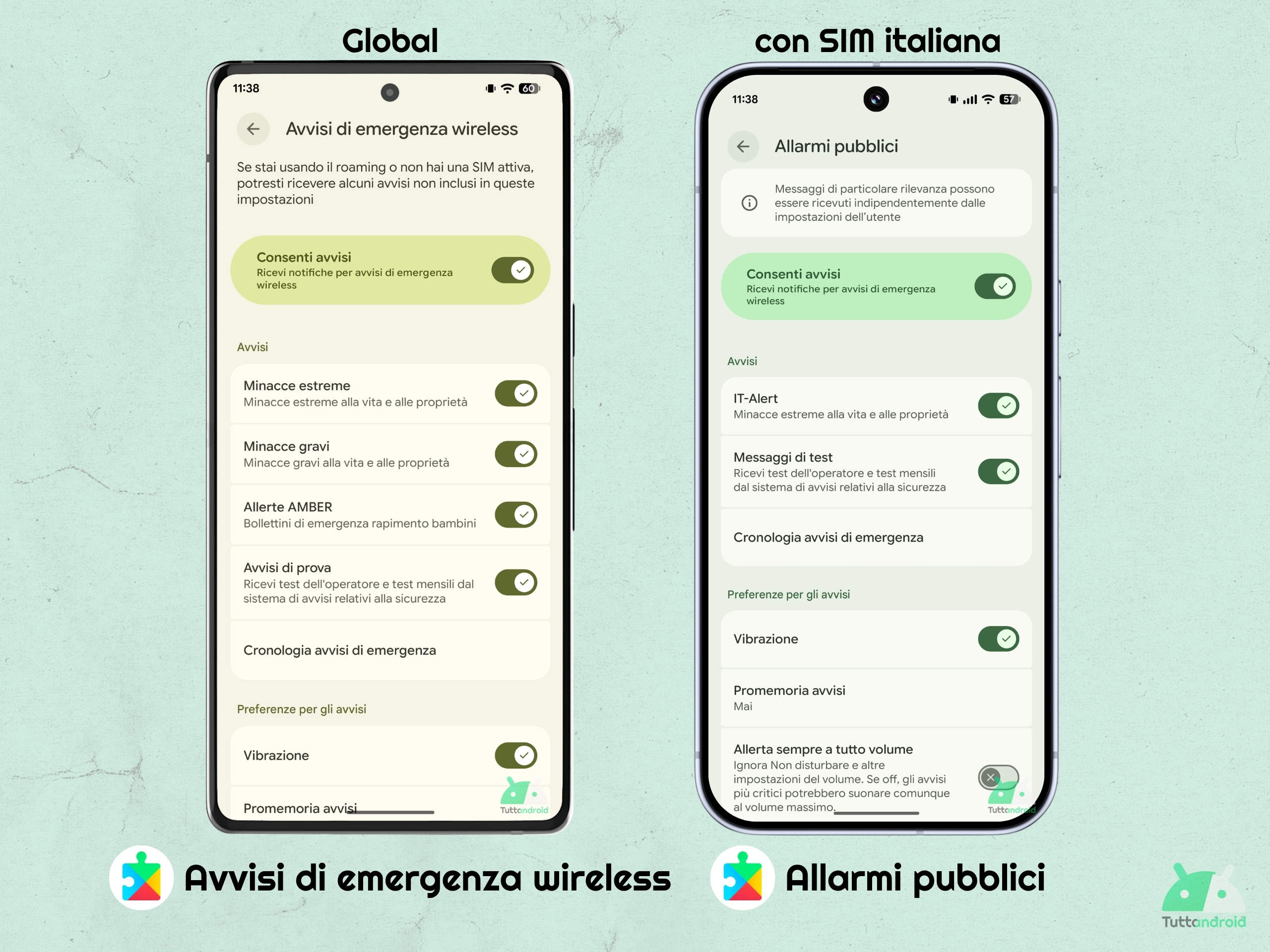 Google Play Services v26.13 beta - Avvisi di emergenza wireless