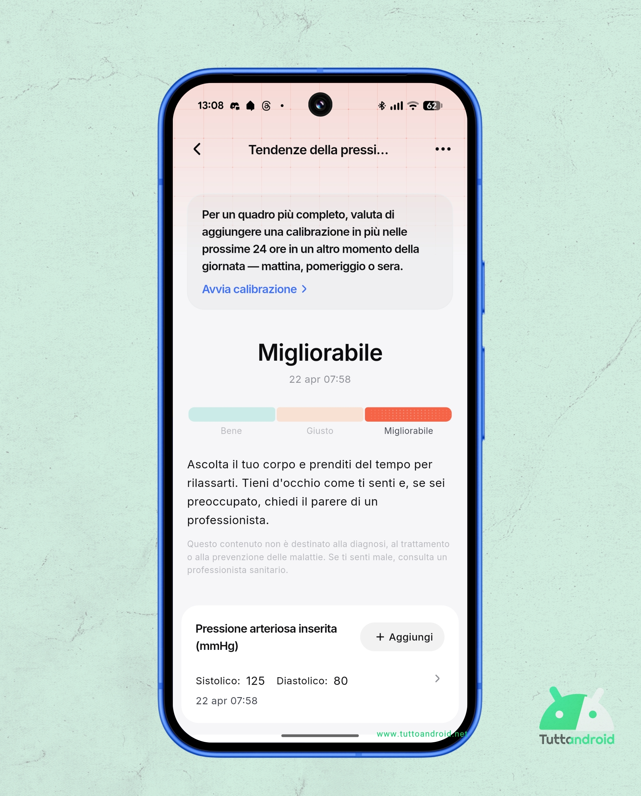 RingConn v3.16.1 beta - anteprima versione 4 - Tendenze pressione arteriosa 01