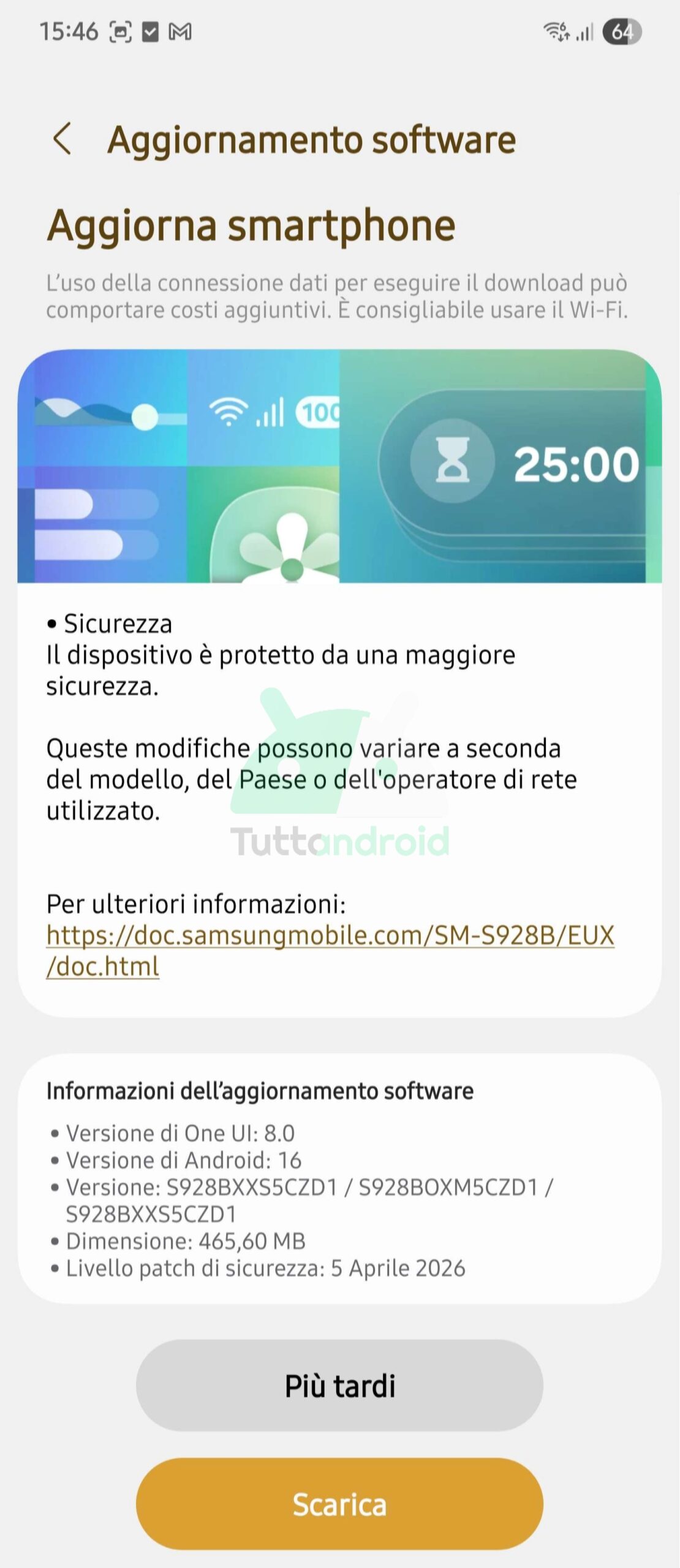 Aggiornamento Samsung Galaxy S24 Ultra patch di sicurezza di aprile 2026