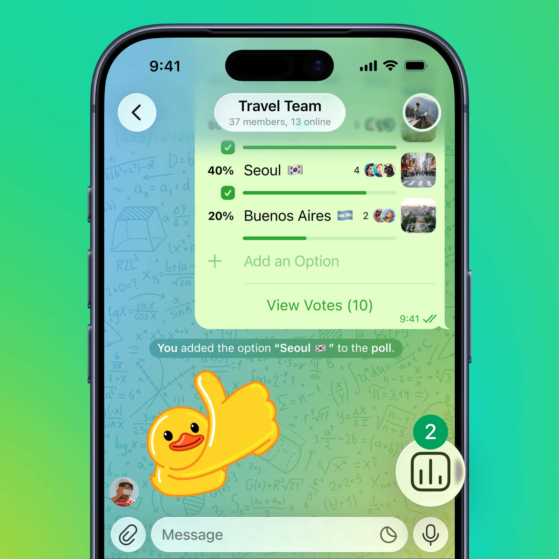 Telegram - Aggiornamento aprile 2026 - 02 Nuove funzioni sondaggi