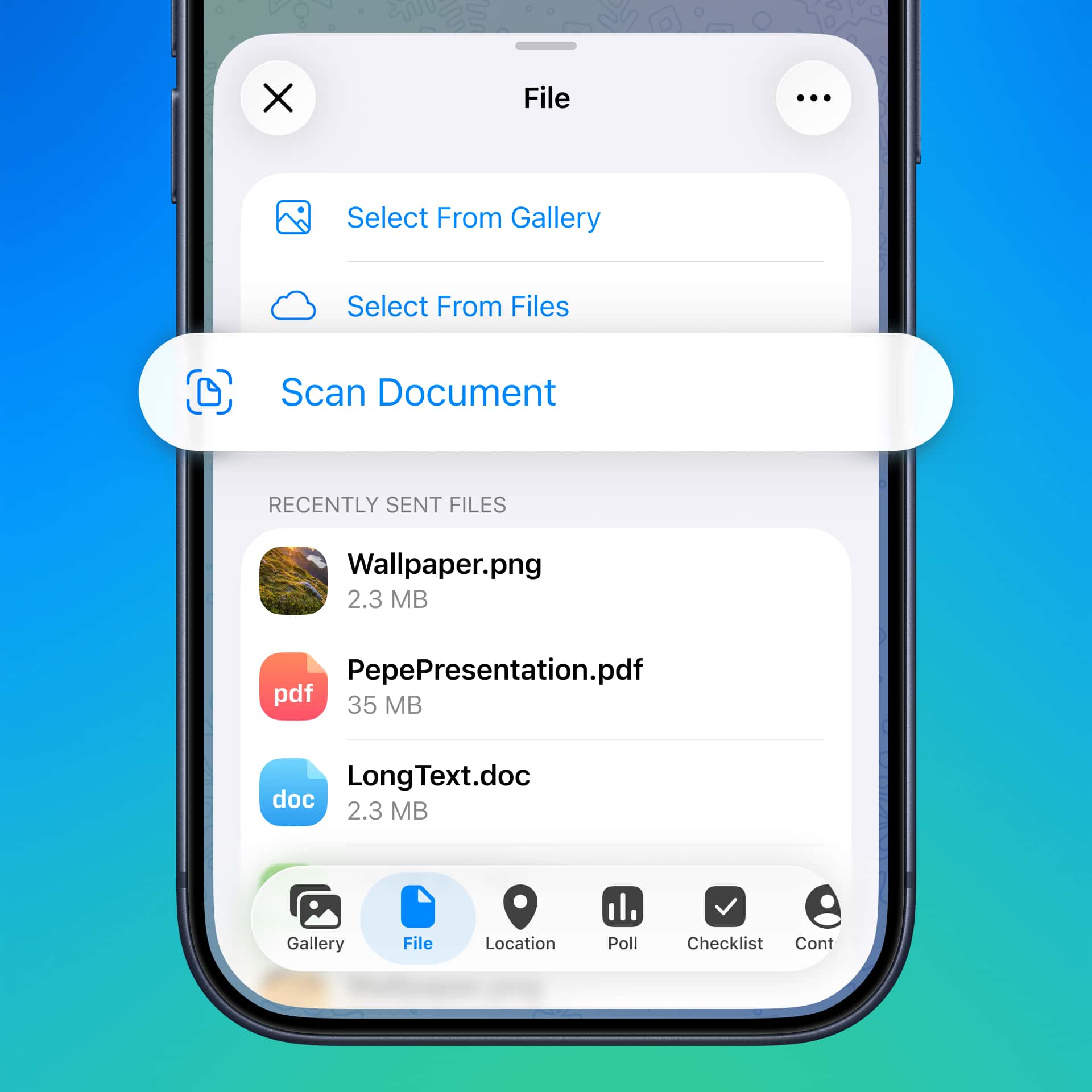 Telegram - Aggiornamento aprile 2026 - 05 Scanner documenti iOS