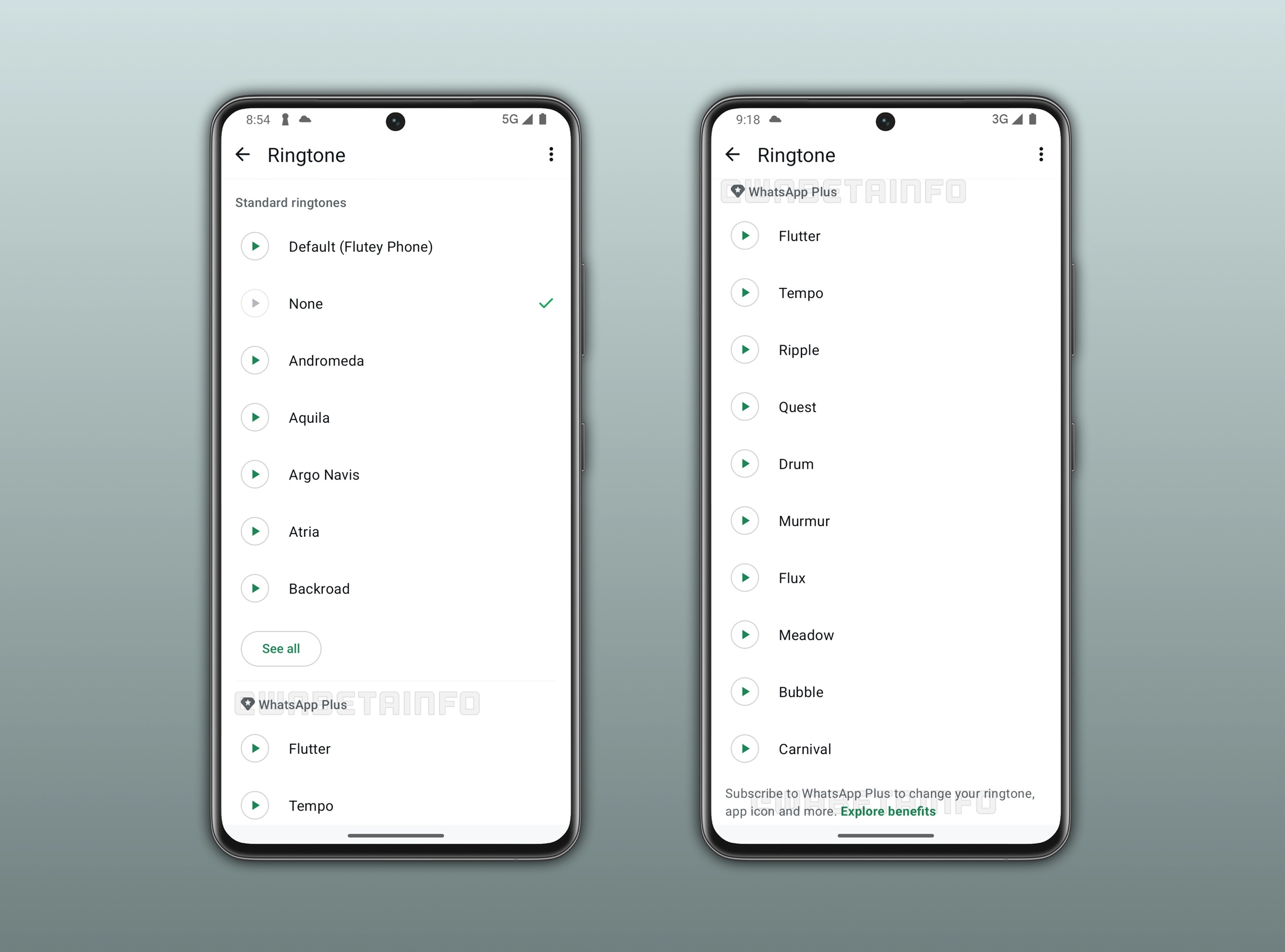 WhatsApp Plus - 05 Suonerie premium WBI