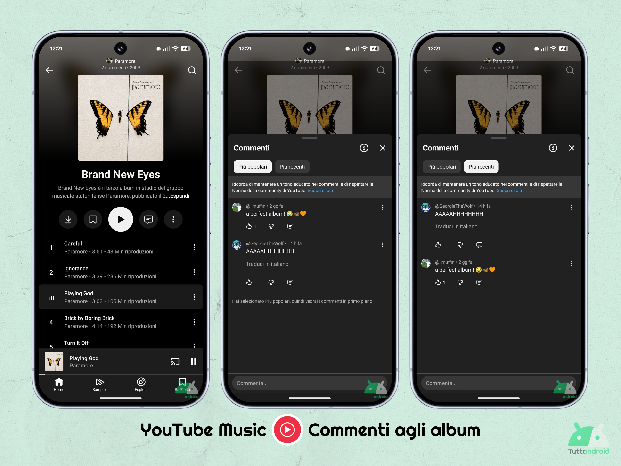 YouTube Music v9.14.53 - Commenti agli album
