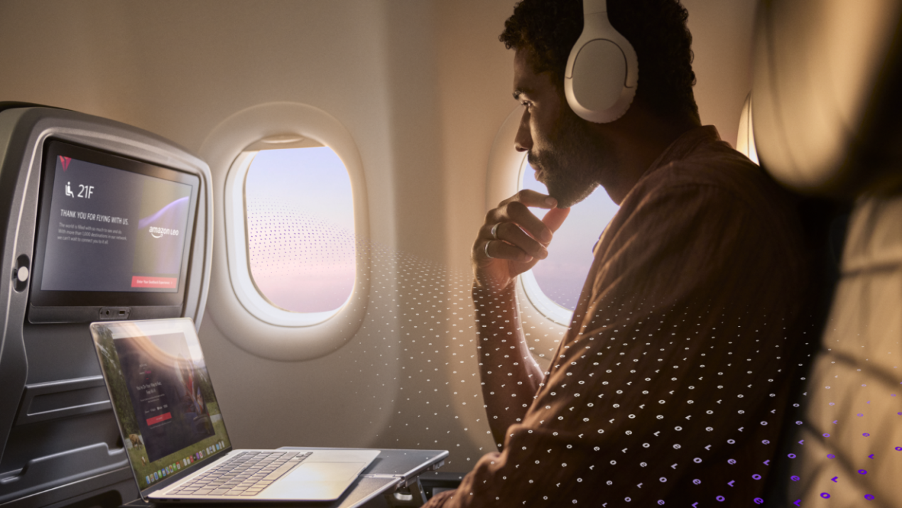 Amazon porta la connessione Wi-Fi ad alta velocità anche sugli aerei grazie a questa nuova antenna