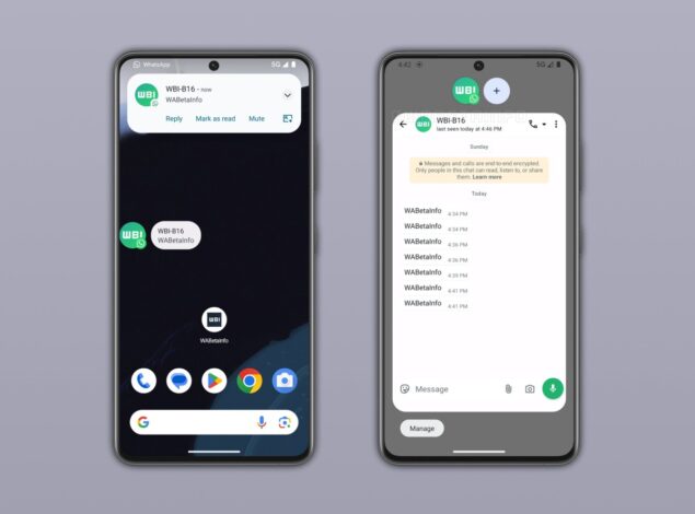 bubble whatsapp