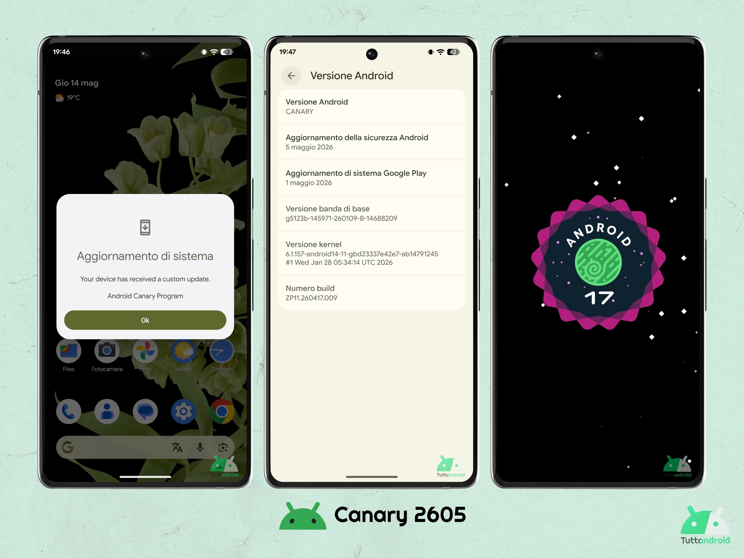 Android CANARY 2605 - Schermate post aggiornamento