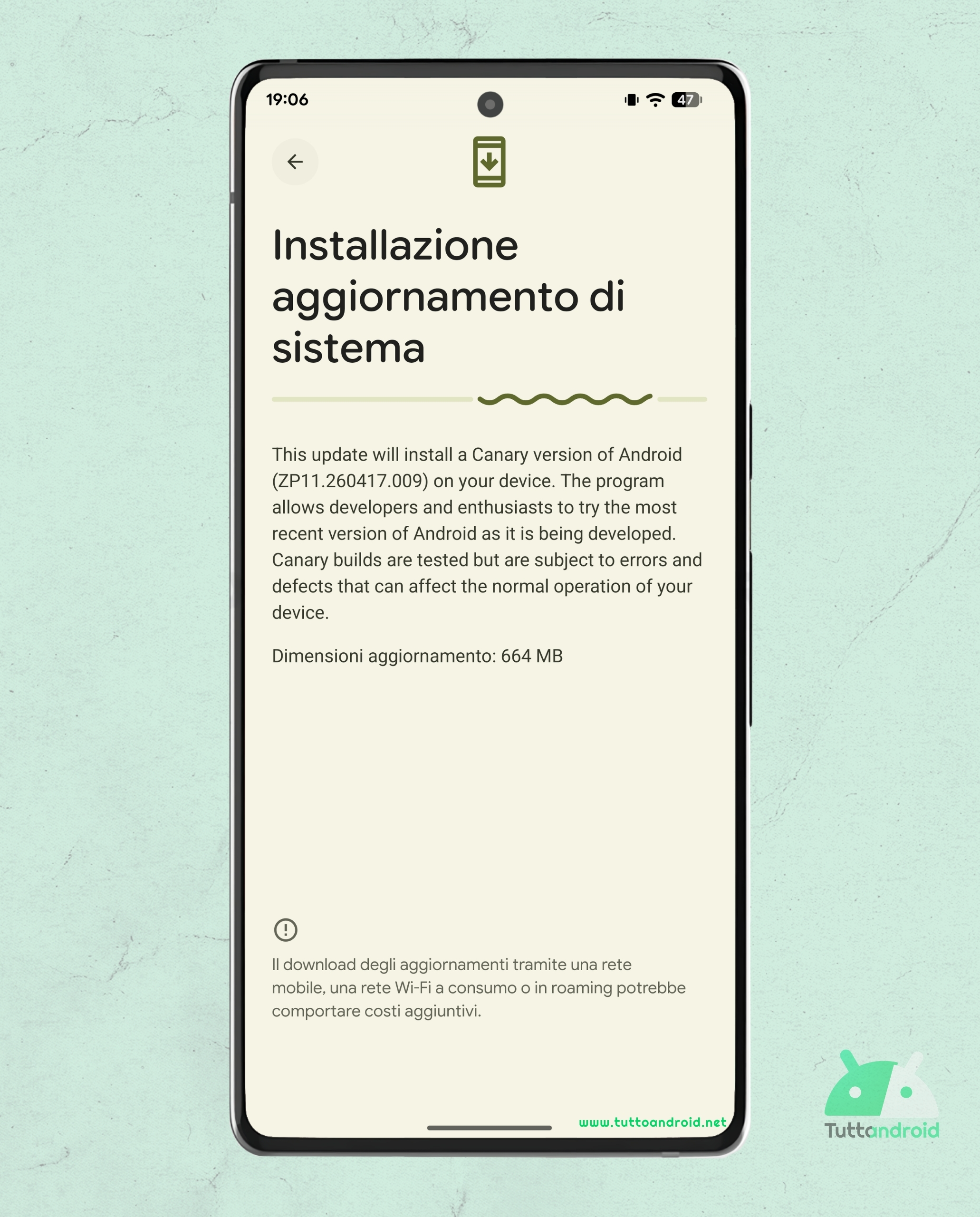 Android Canary Build 2605 on Google Pixel 6 Pro