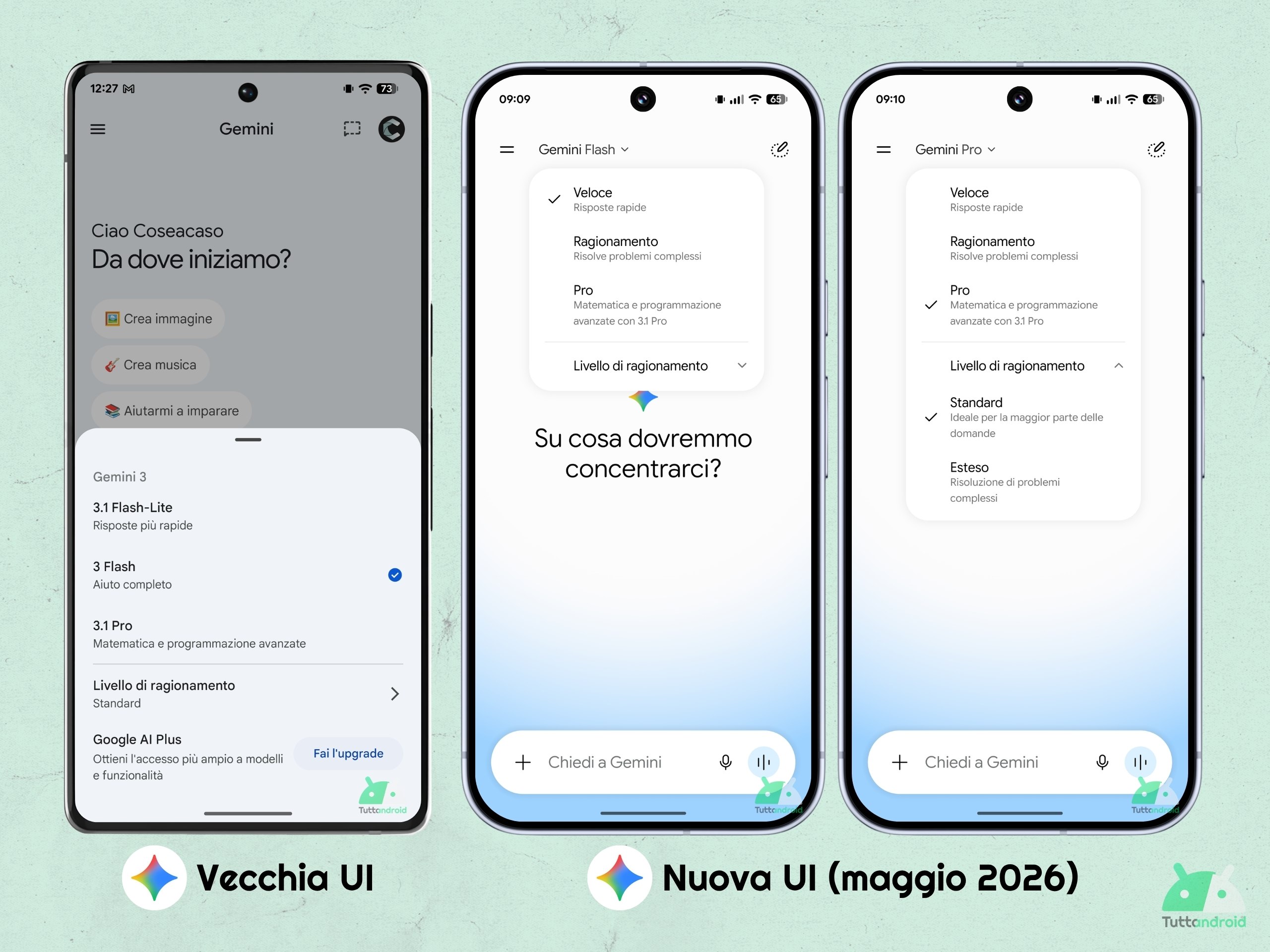 App Gemini - nuova UI maggio 2026