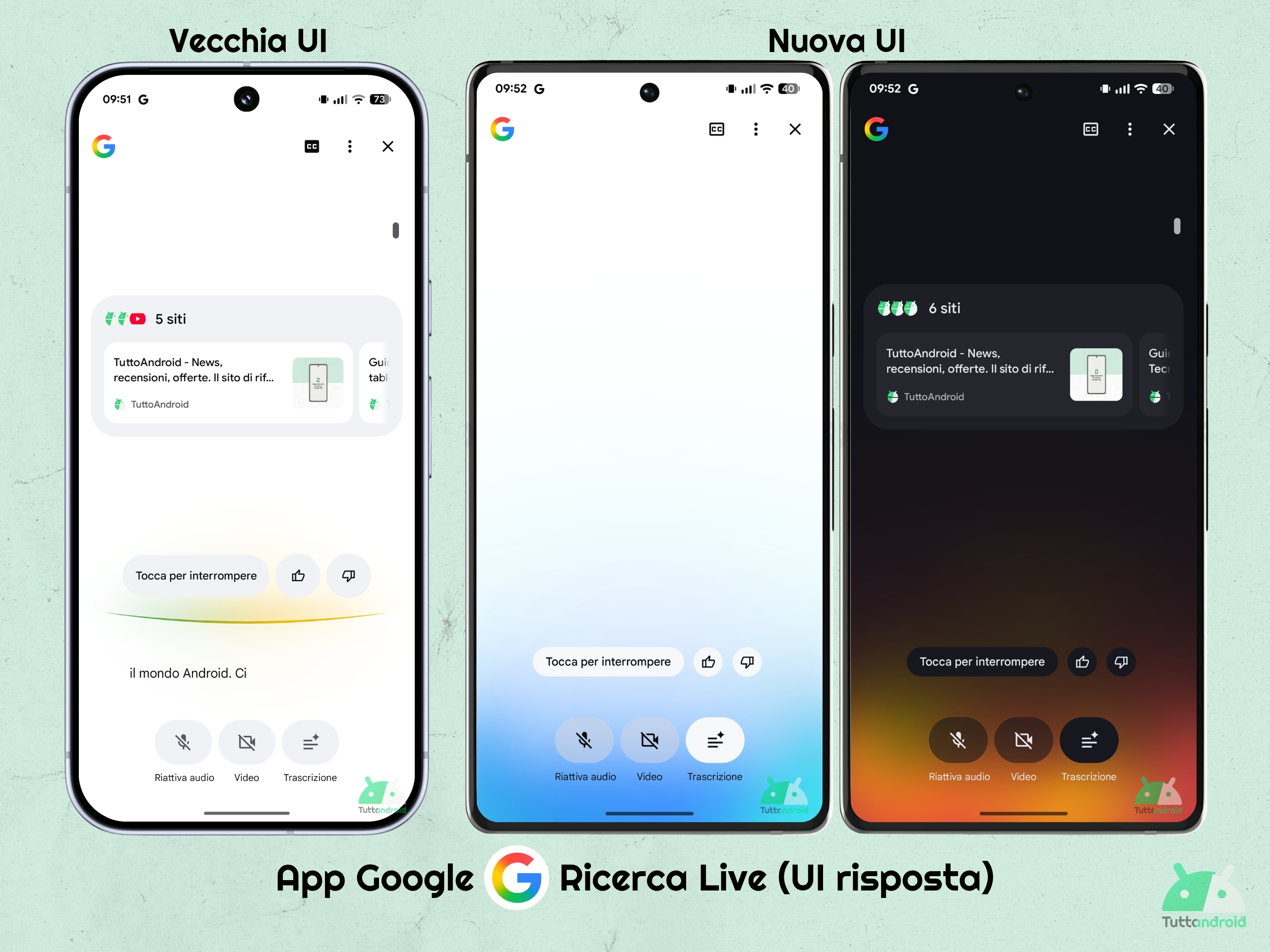App Google - Ricerca Live - Nuova UI maggio 2026 - risposta