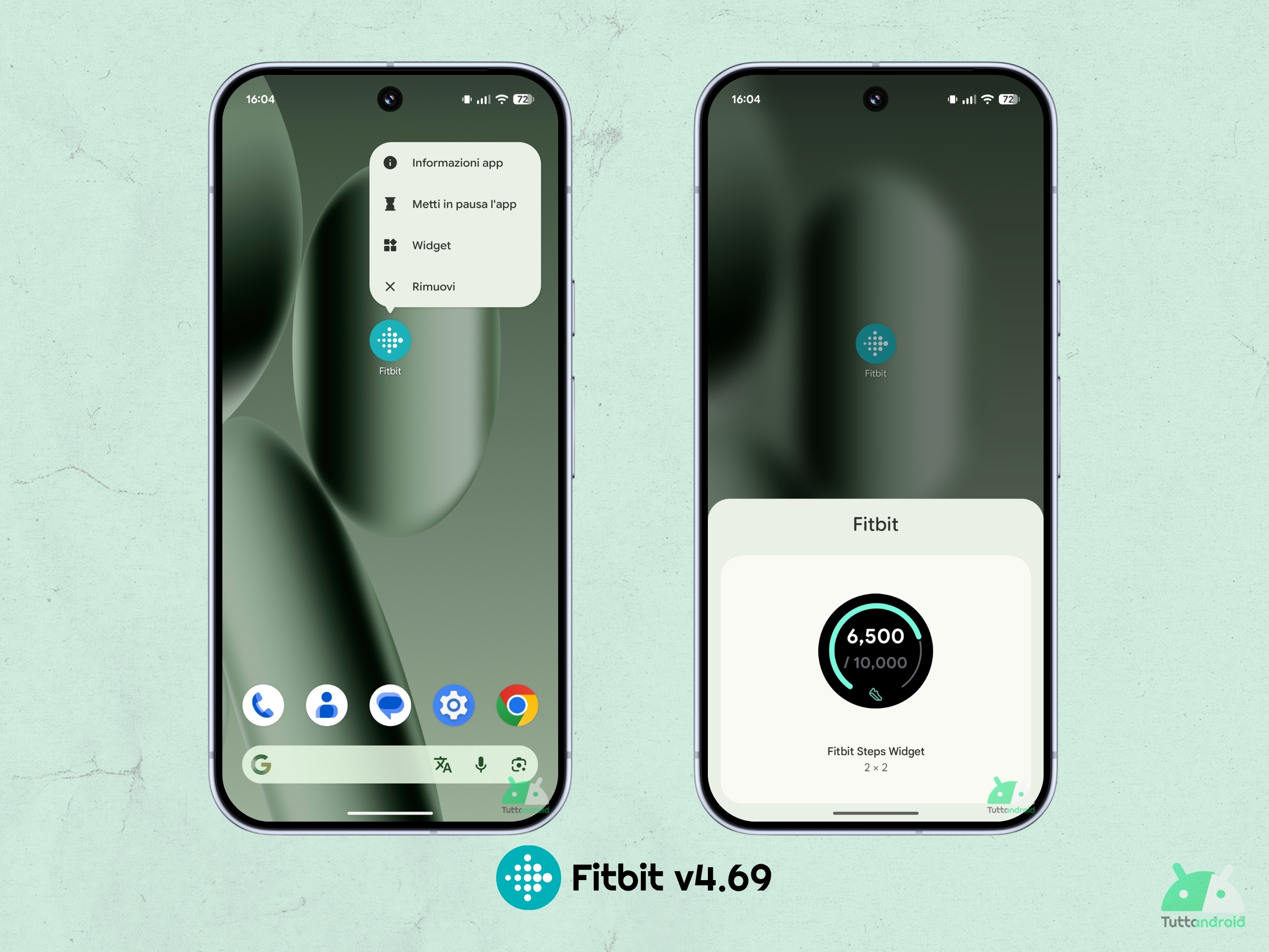Fitbit v4.69 - rimosse scorciatoie e widget