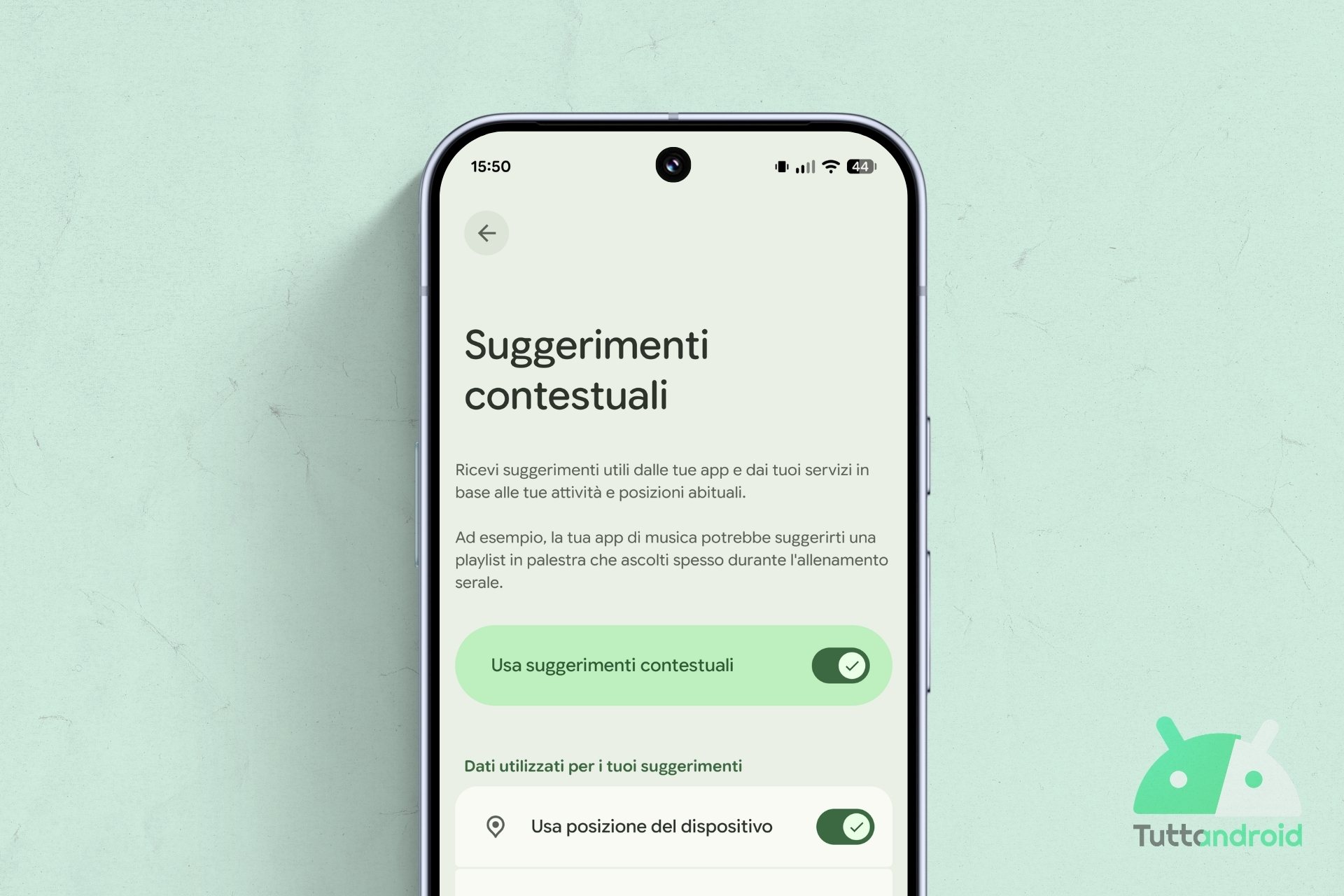 Google Play Services - Suggerimenti contestuali - visual hero