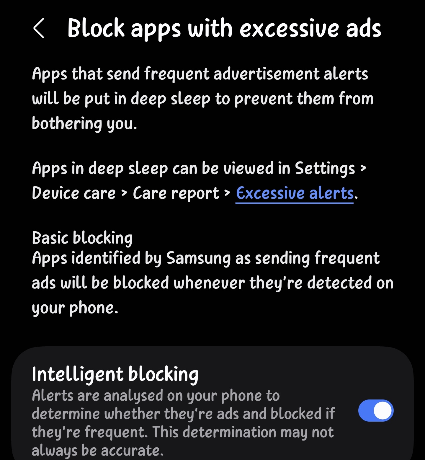 aggiornamento samsung assistenza dispositivo blocco app notifiche pubblicitarie eccessive