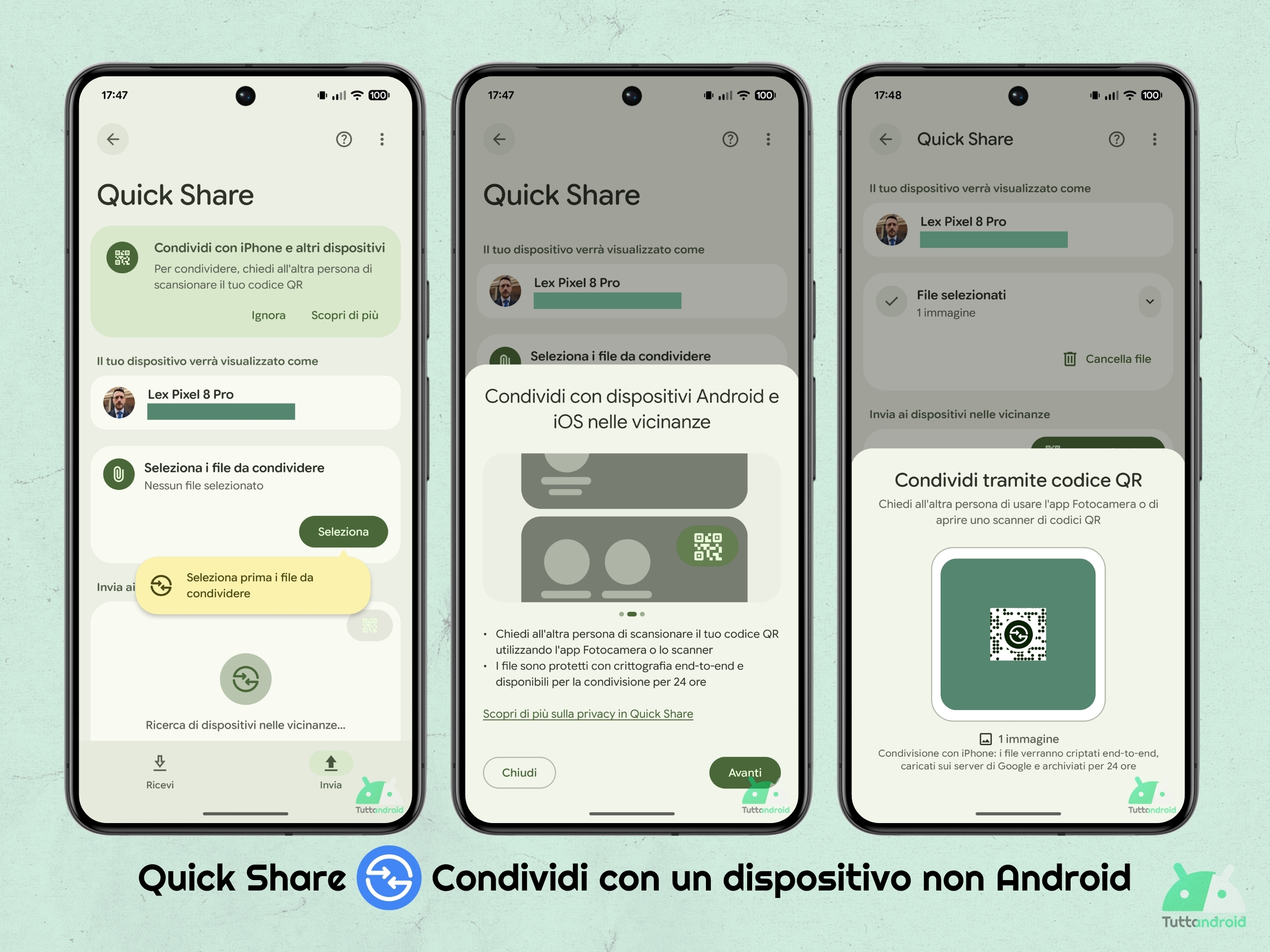 Quick Share - condividi con dispositivo non Android