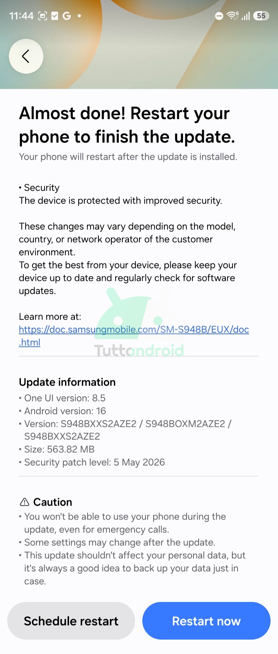 aggiornamento Samsung Galaxy S26 Ultra patch di sicurezza maggio 2026