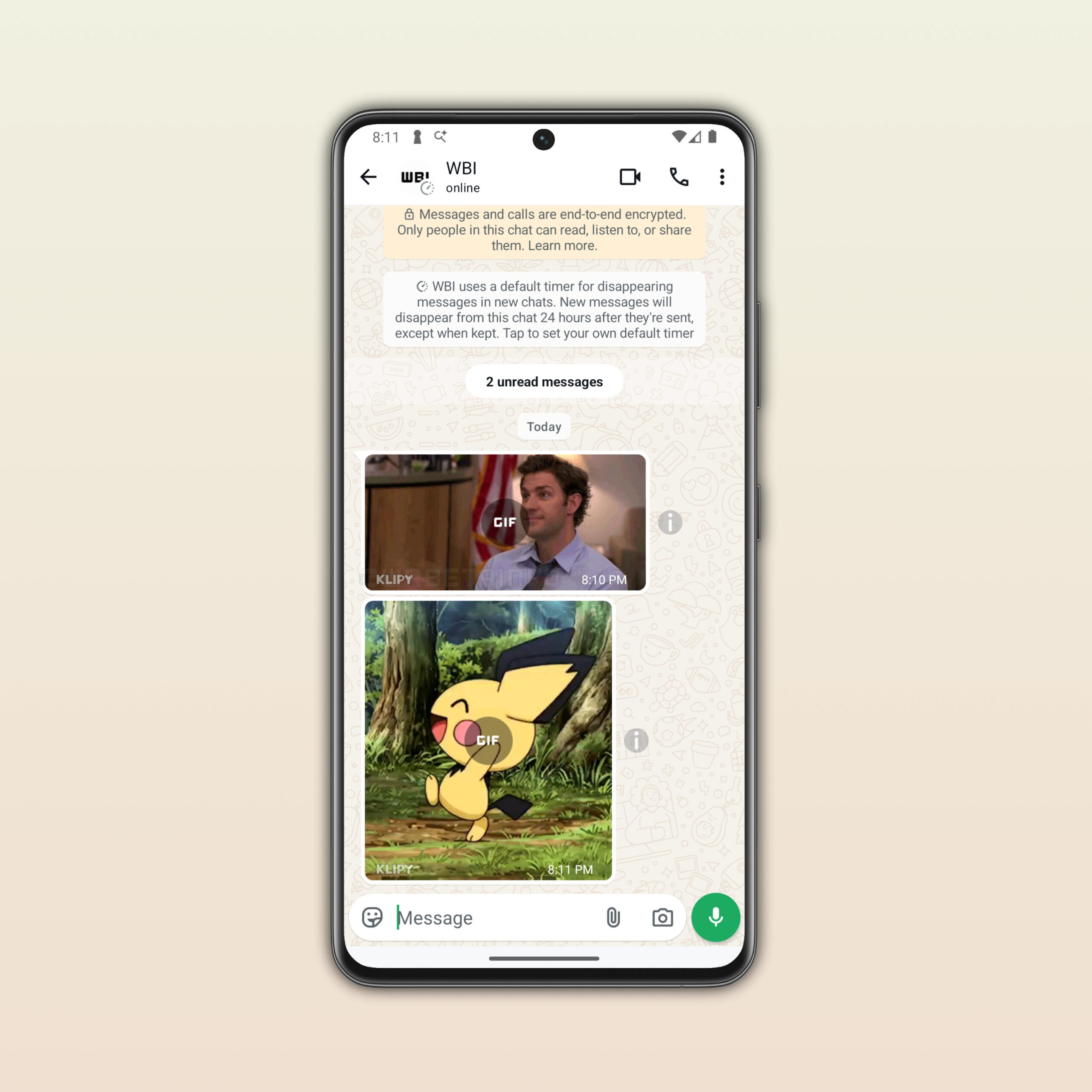 WhatsApp Beta GIF Klipy