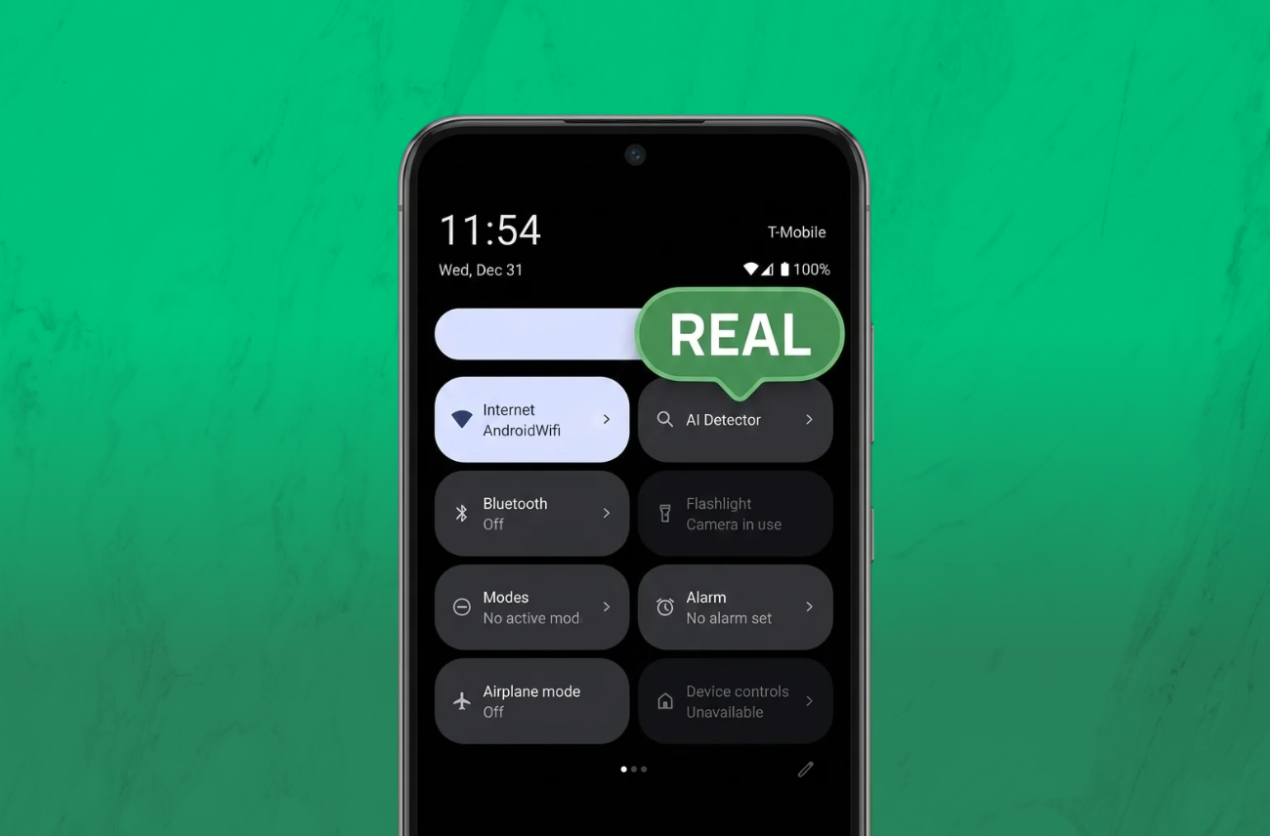 AI Detector è l'app italiana che smaschera i contenuti IA con un tocco dal Quick Tile