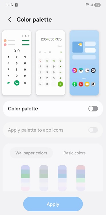 color palette