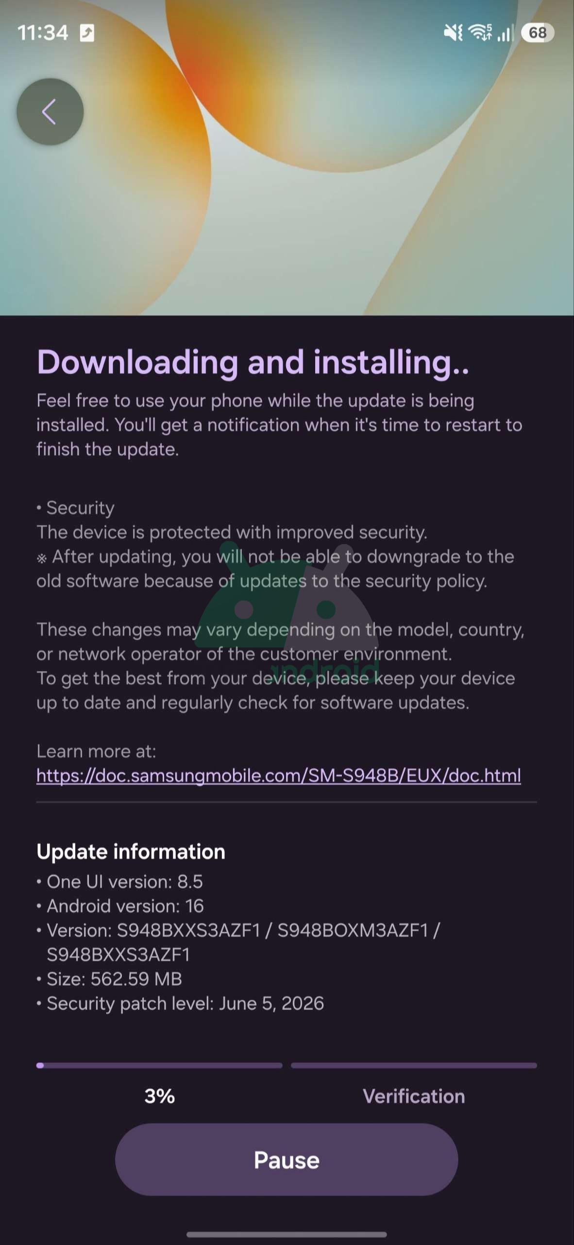 aggiornamento Samsung Galaxy S26 Ultra patch di sicurezza di giugno 2026