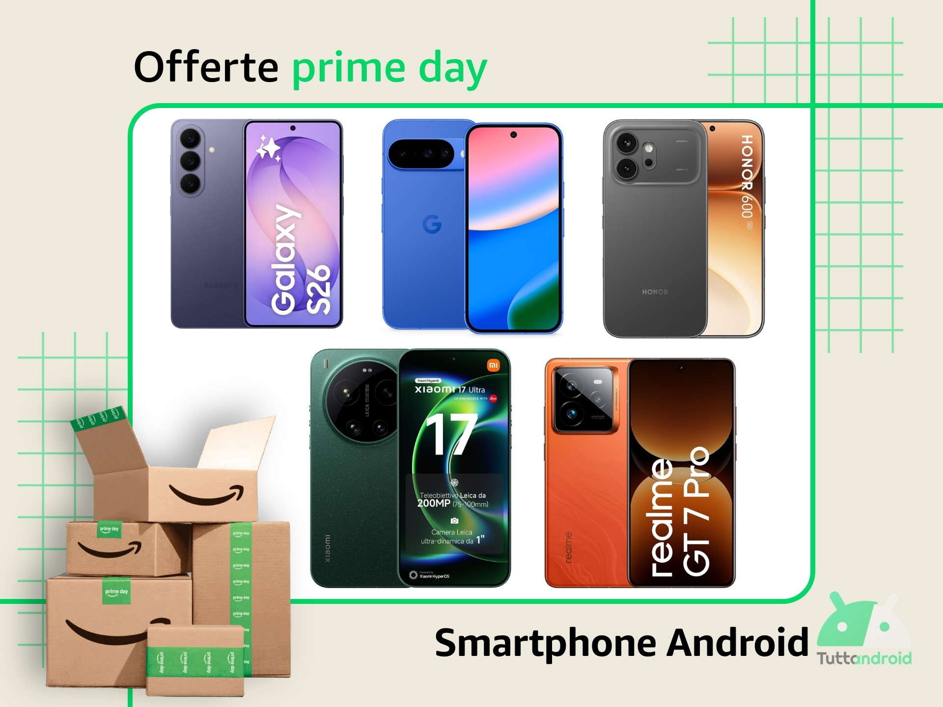 offerte smartphone Android Amazon Prime Day 2026