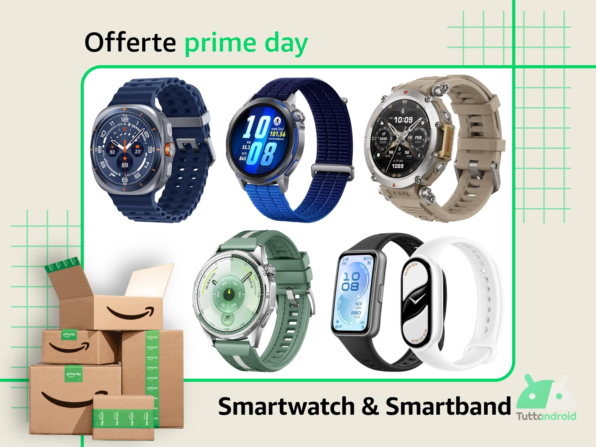 offerte smartwatch e smartband Amazon Prime Day 2026