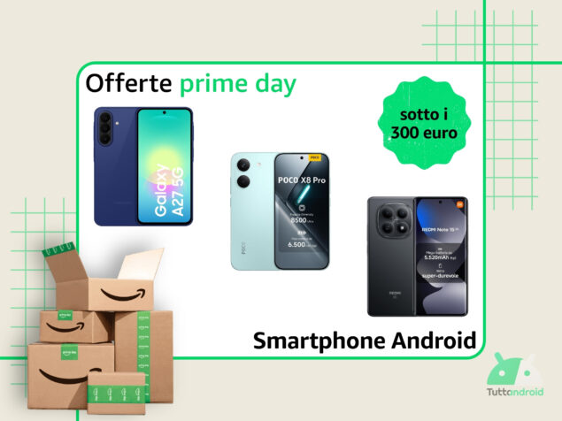 offerte smartphone sotto i 300 euro Amazon Prime Day 2026