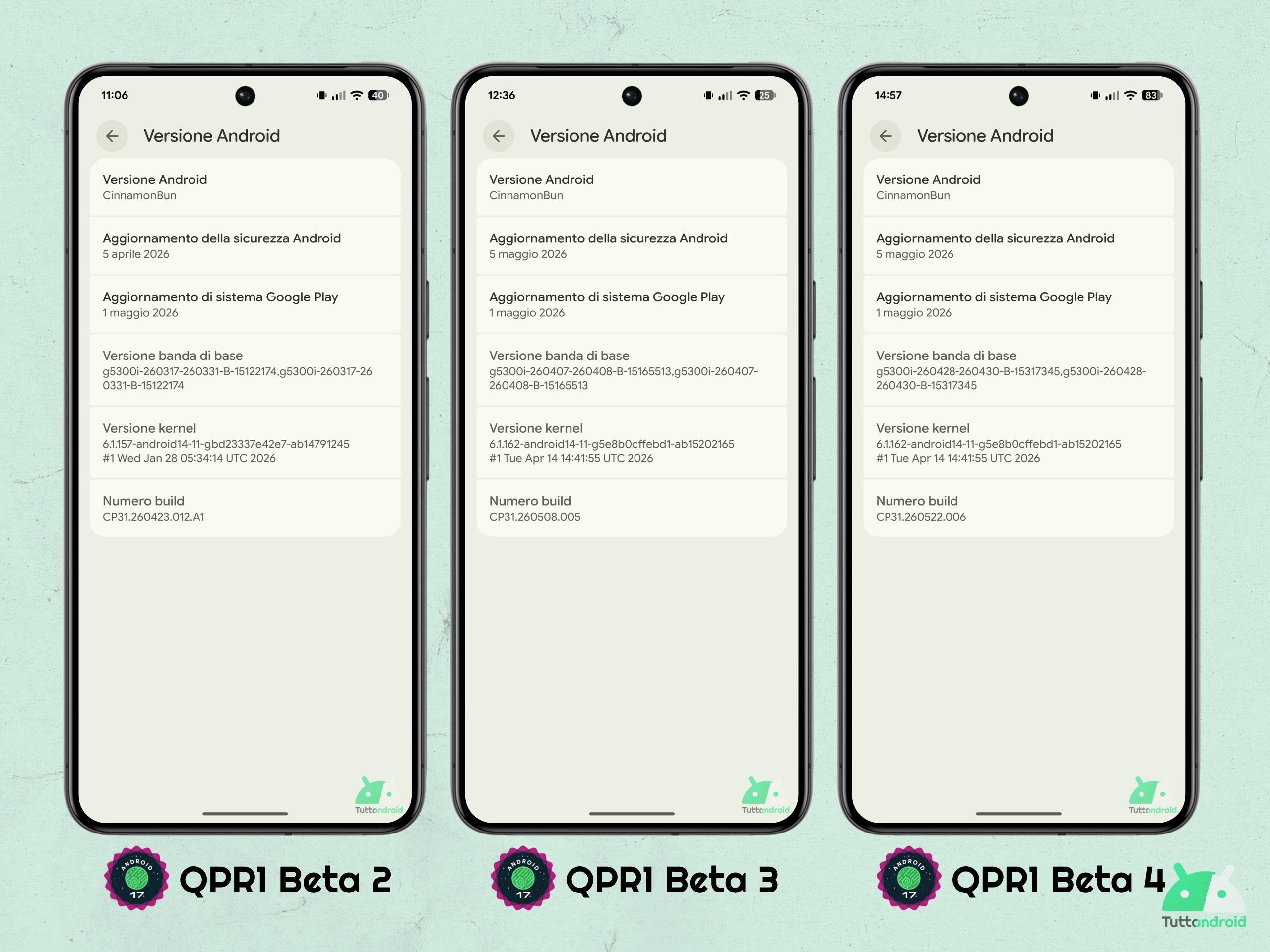 Android 17 QPR1 - Beta 4 - Dettagli della build