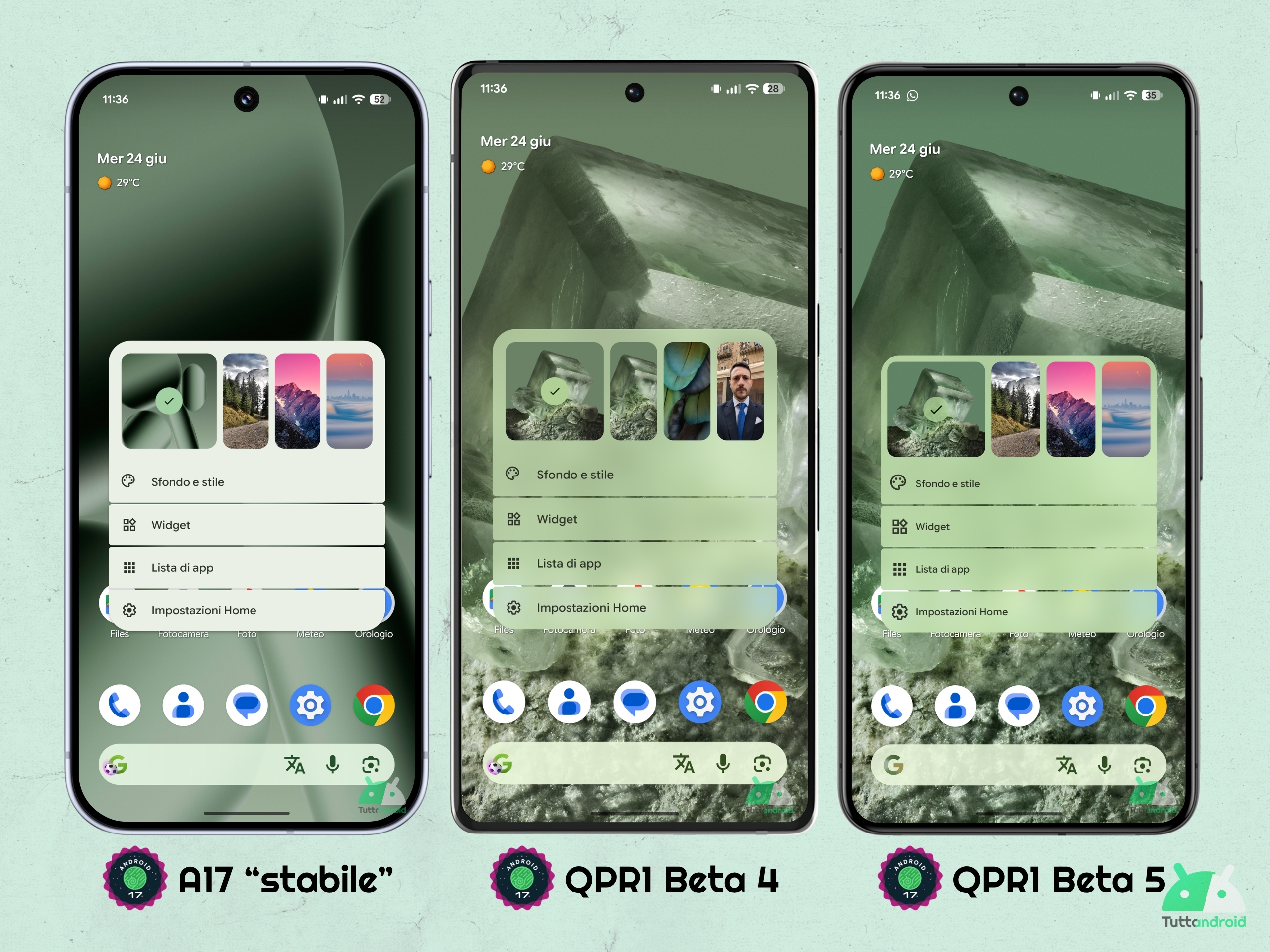 Android 17 QPR1 - Beta 5 - Pixel Launcher - Menù contestuale