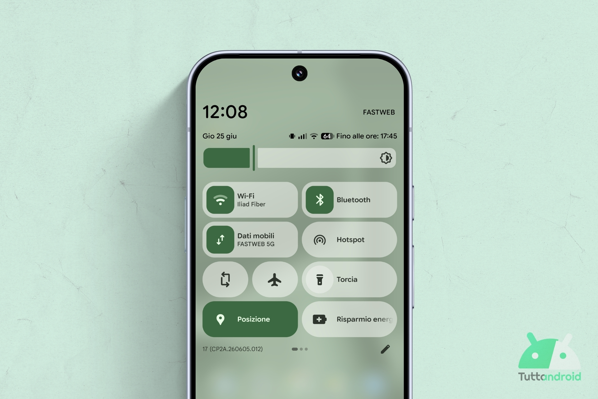 Android 17 - Quick Settings visual Hero