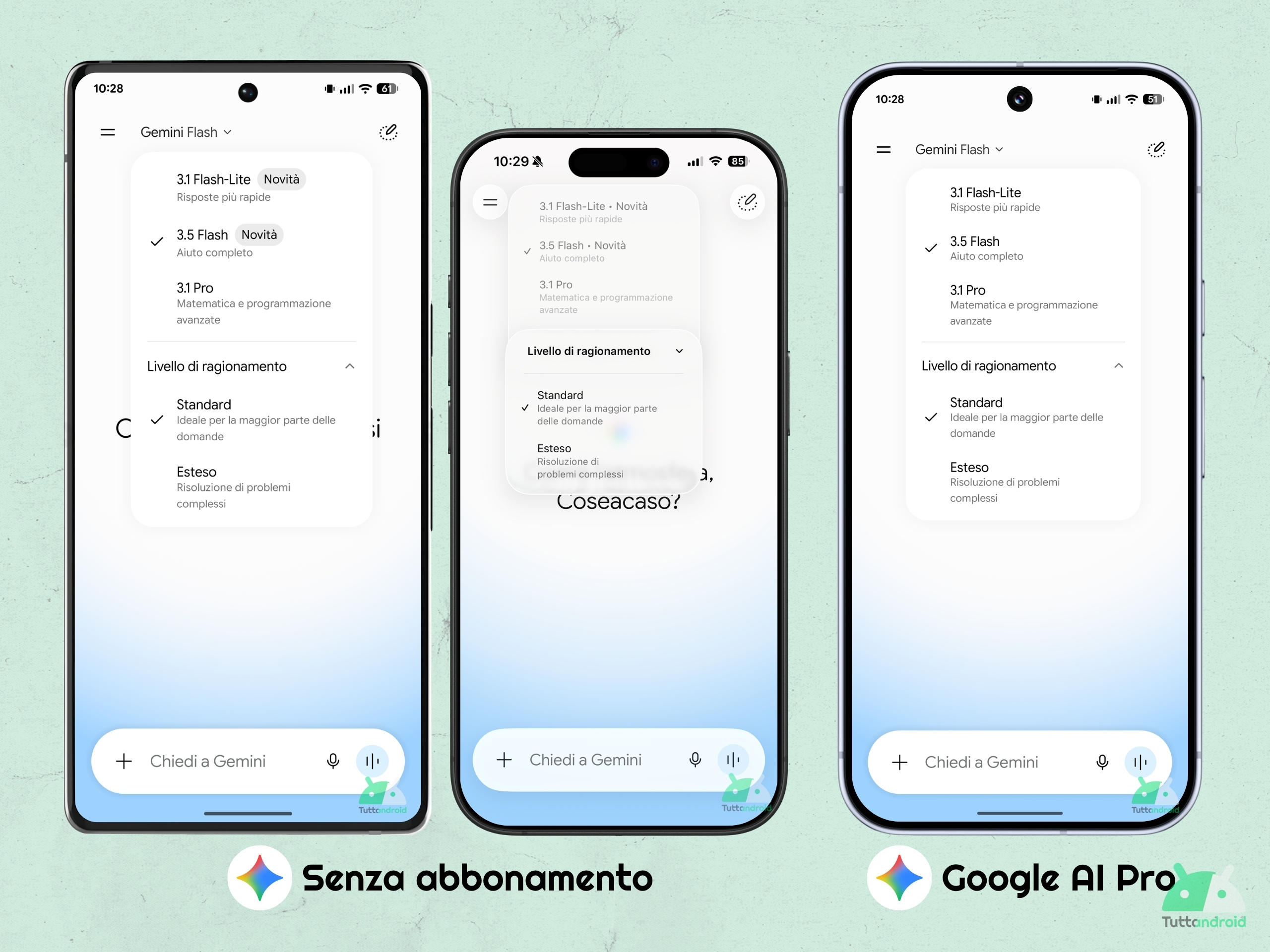 Gemini - App mobile - Livello di ragionamento per tutti