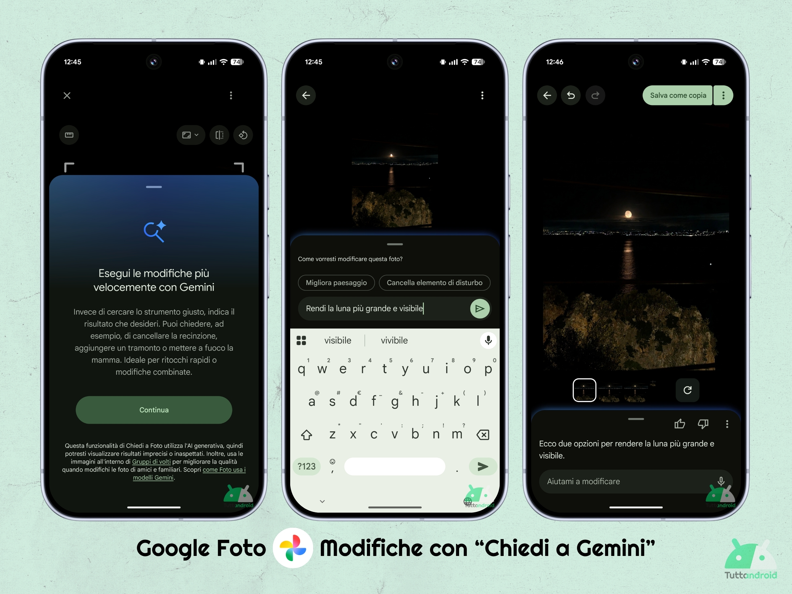 Google Foto - Pixel Drop Giugno 2026 - Modifiche con Chiedi a Gemini