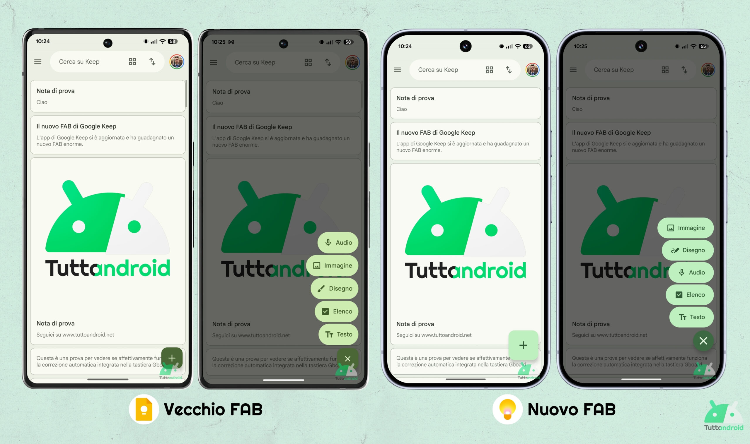 Google Keep v5.26.222.00.90 - Nuovo FAB per tutti