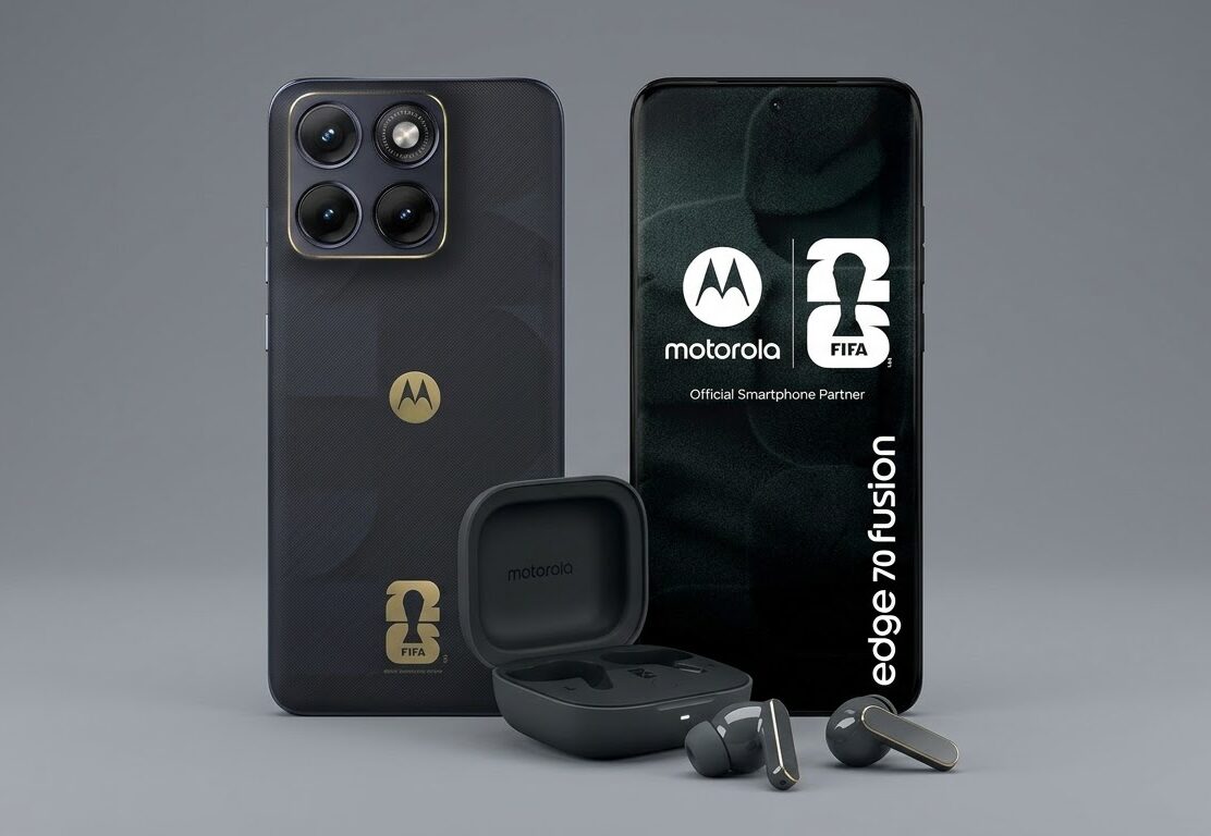 Motorola edge 70 fusion FIFA World Cup 26™ Edition e moto buds bass e1781799814885