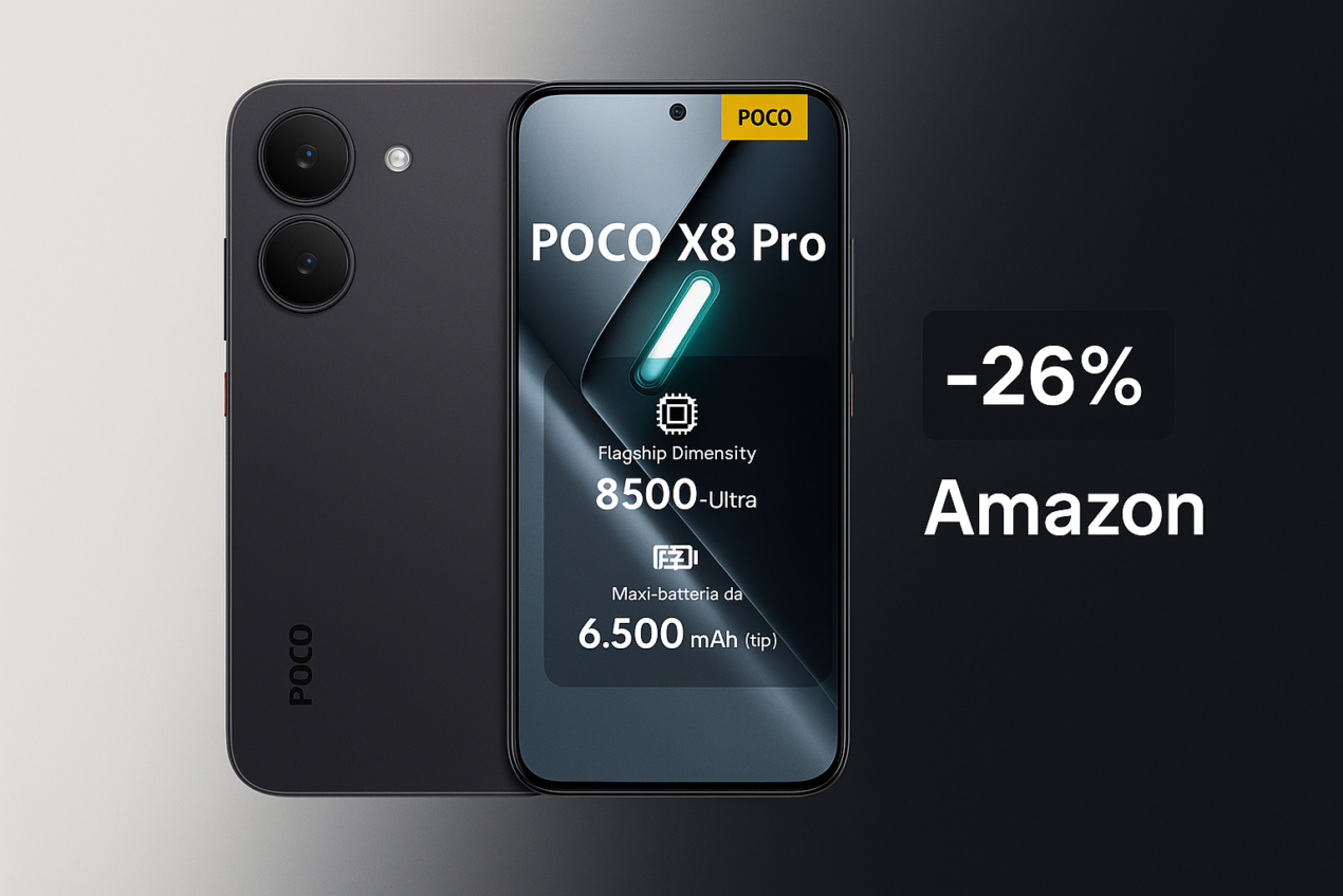 POCO X8 Pro a 294€ su Amazon: il mid-range da quasi-flagship crolla del 26% al Prime Day