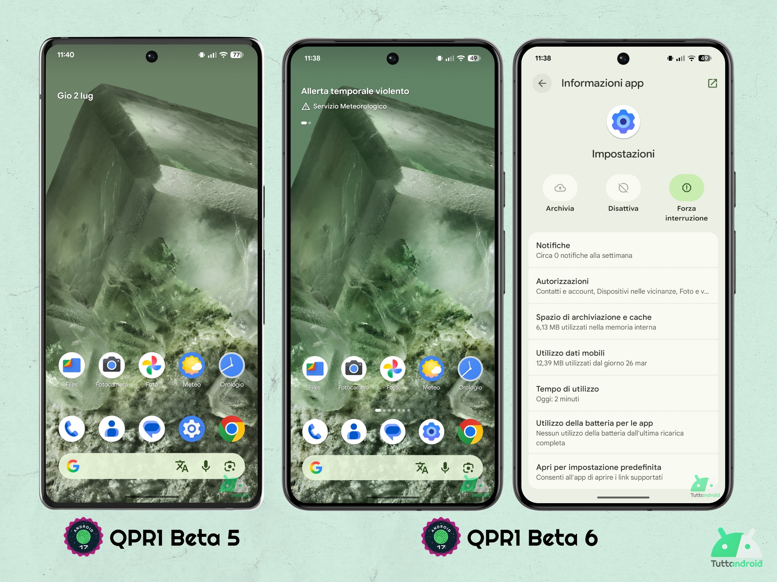 Android 17 QPR1 - Beta 6 - Nuova icona impostazioni